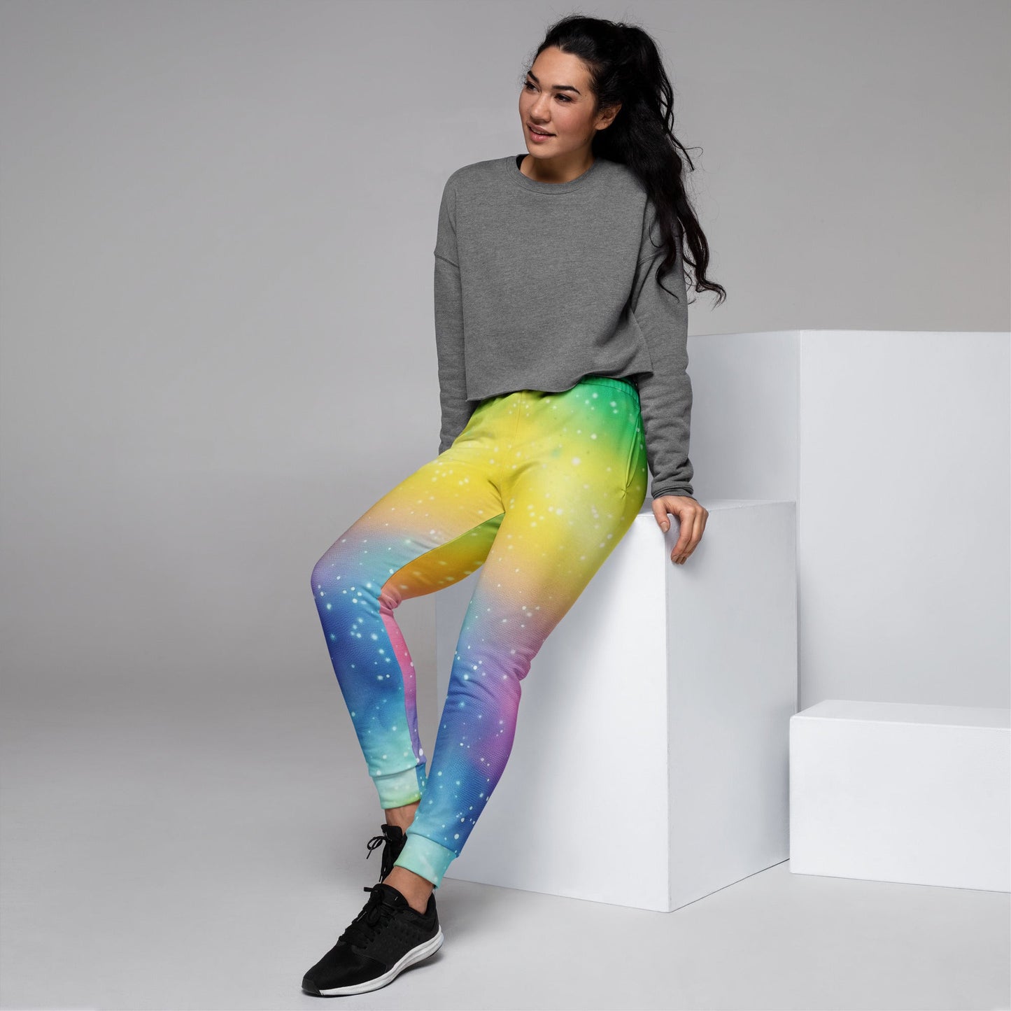 Cosmic Rainbow Women's Joggers For EDM Rave Festival Outfit Clothing