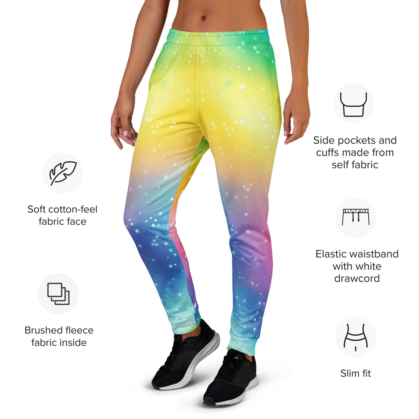 Cosmic Rainbow Women's Joggers For EDM Rave Festival Outfit Clothing