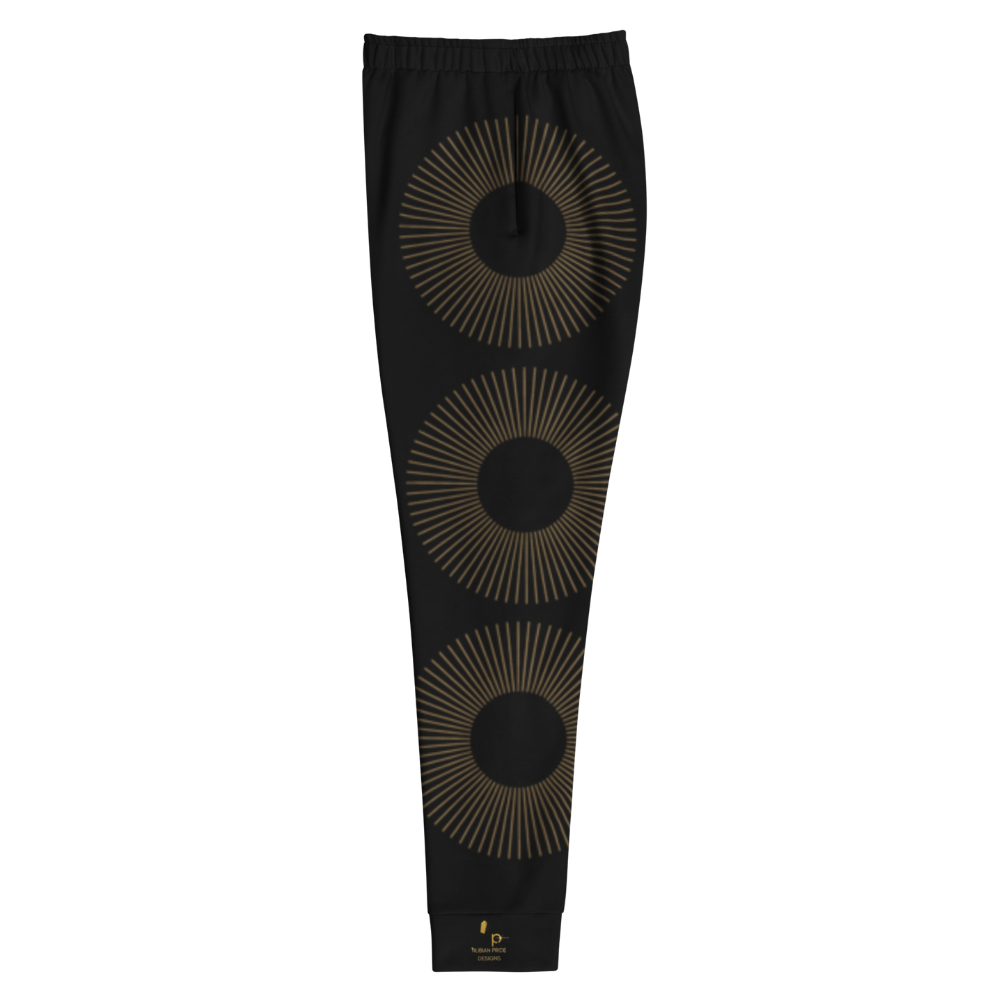 Nubian Luxe Joggers – Black & Gold for Women