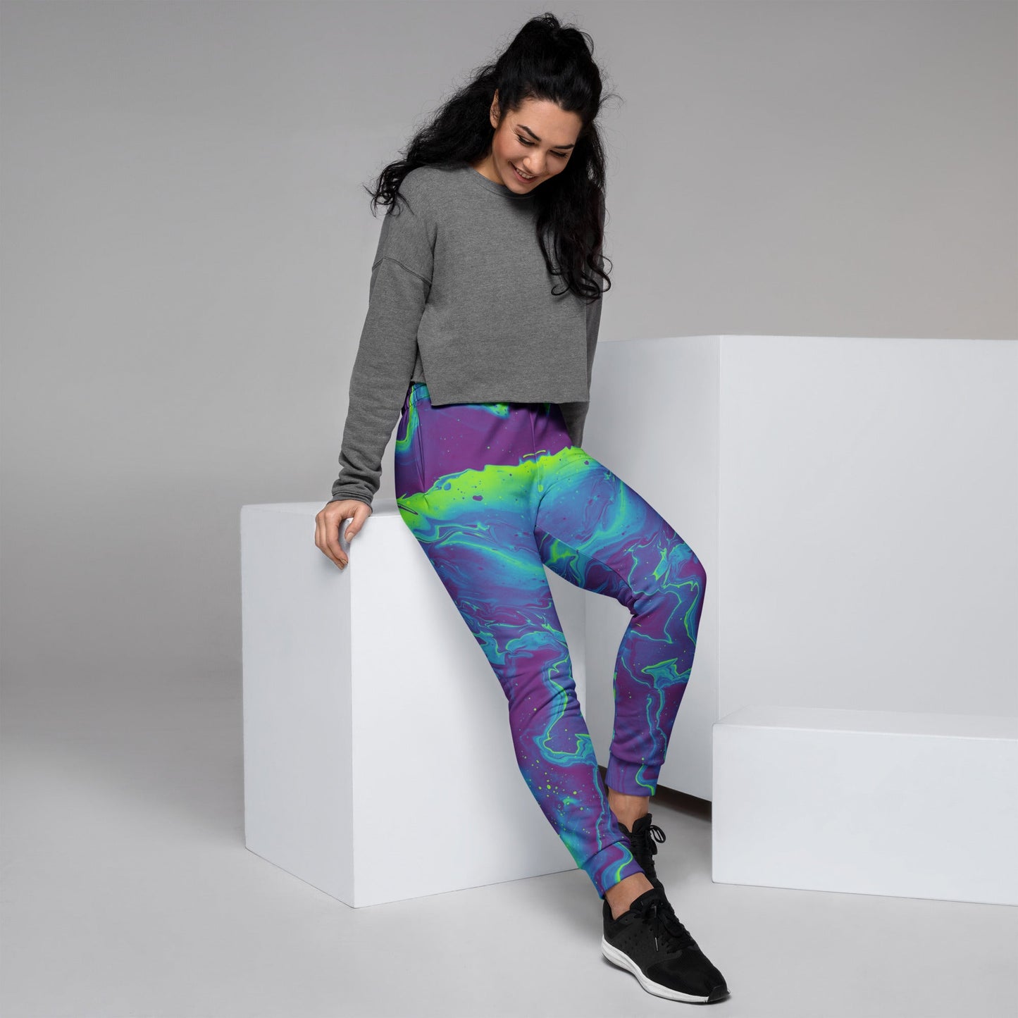 Neon Purple Women's Joggers For EDM Rave Festival Outfit Clothing