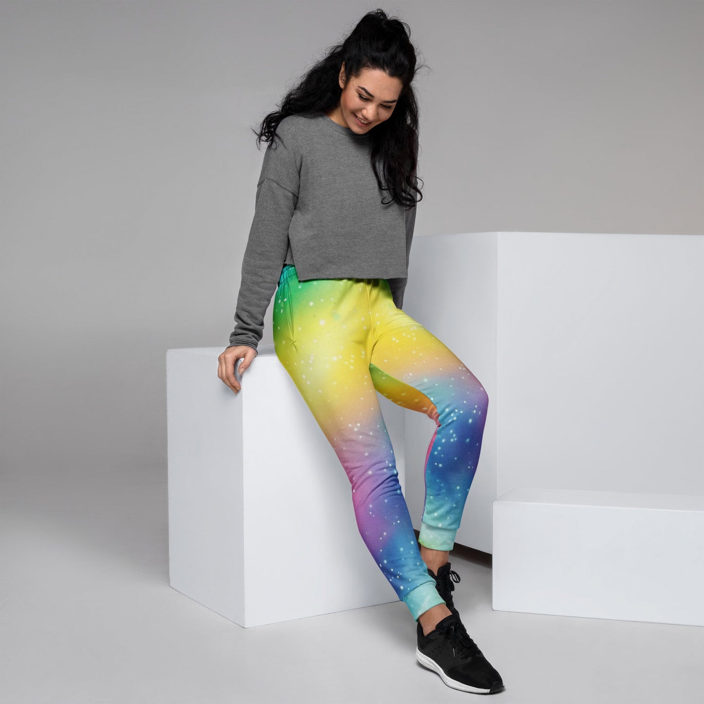Cosmic Rainbow Women's Joggers For EDM Rave Festival Outfit Clothing