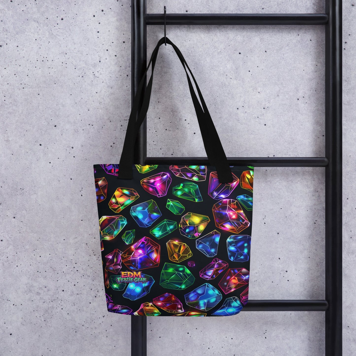Neon Dimond's Tote Bag For EDM Rave Festival Outfit Clothing