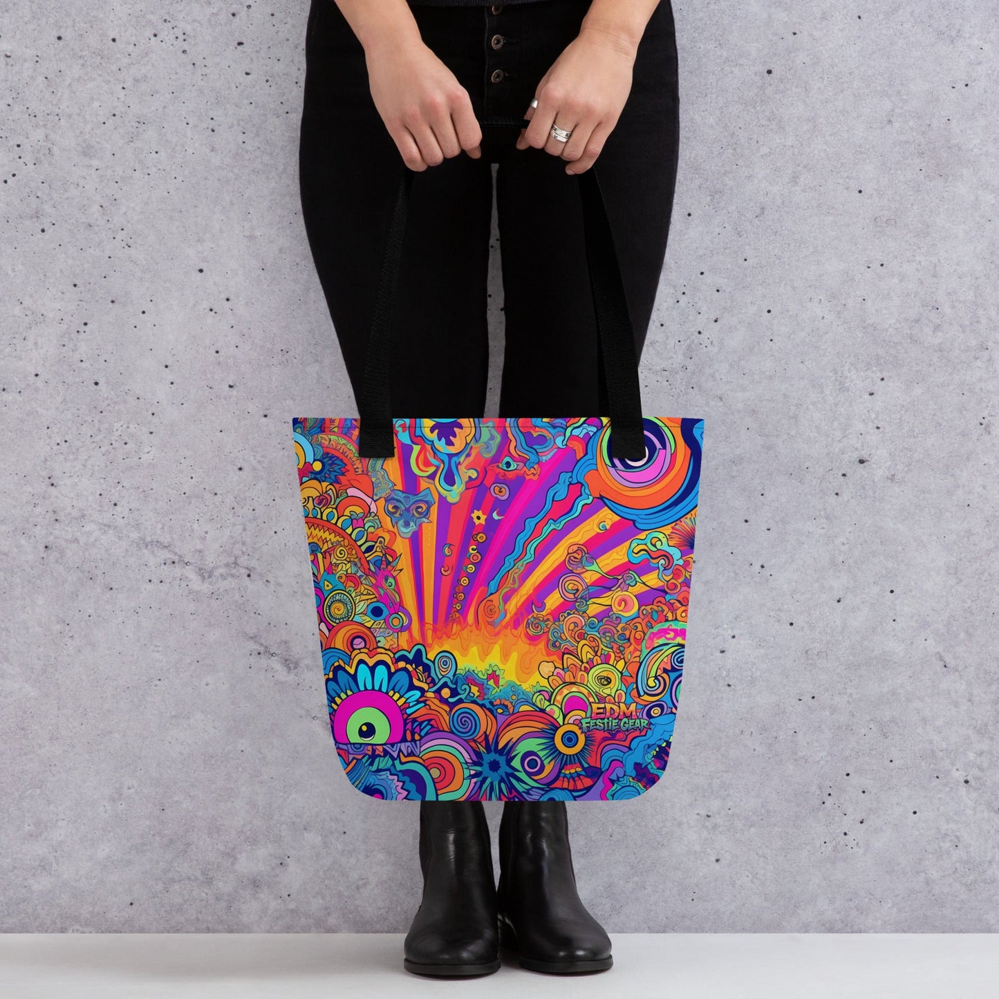 Toon World Tote Bag For EDM Rave Festival Outfit Clothing