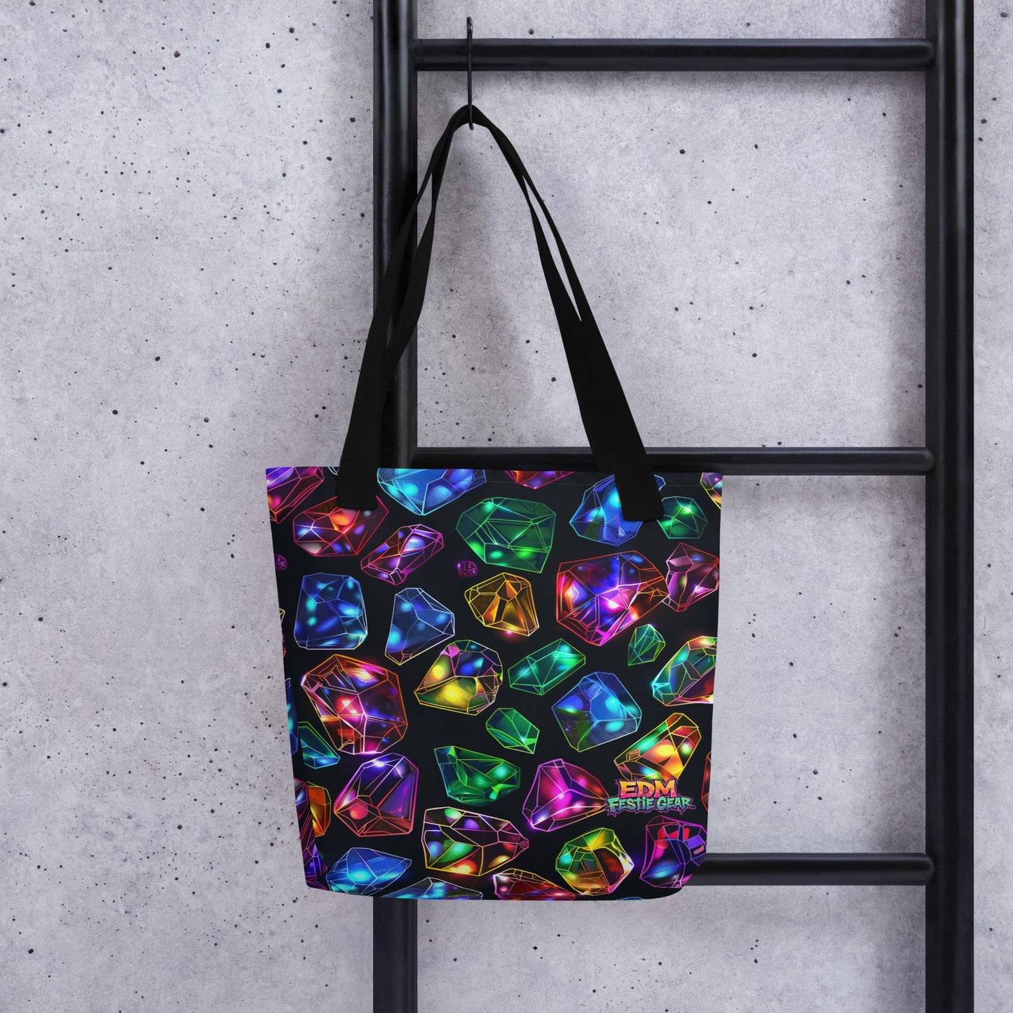 Neon Dimond's Tote Bag For EDM Rave Festival Outfit Clothing