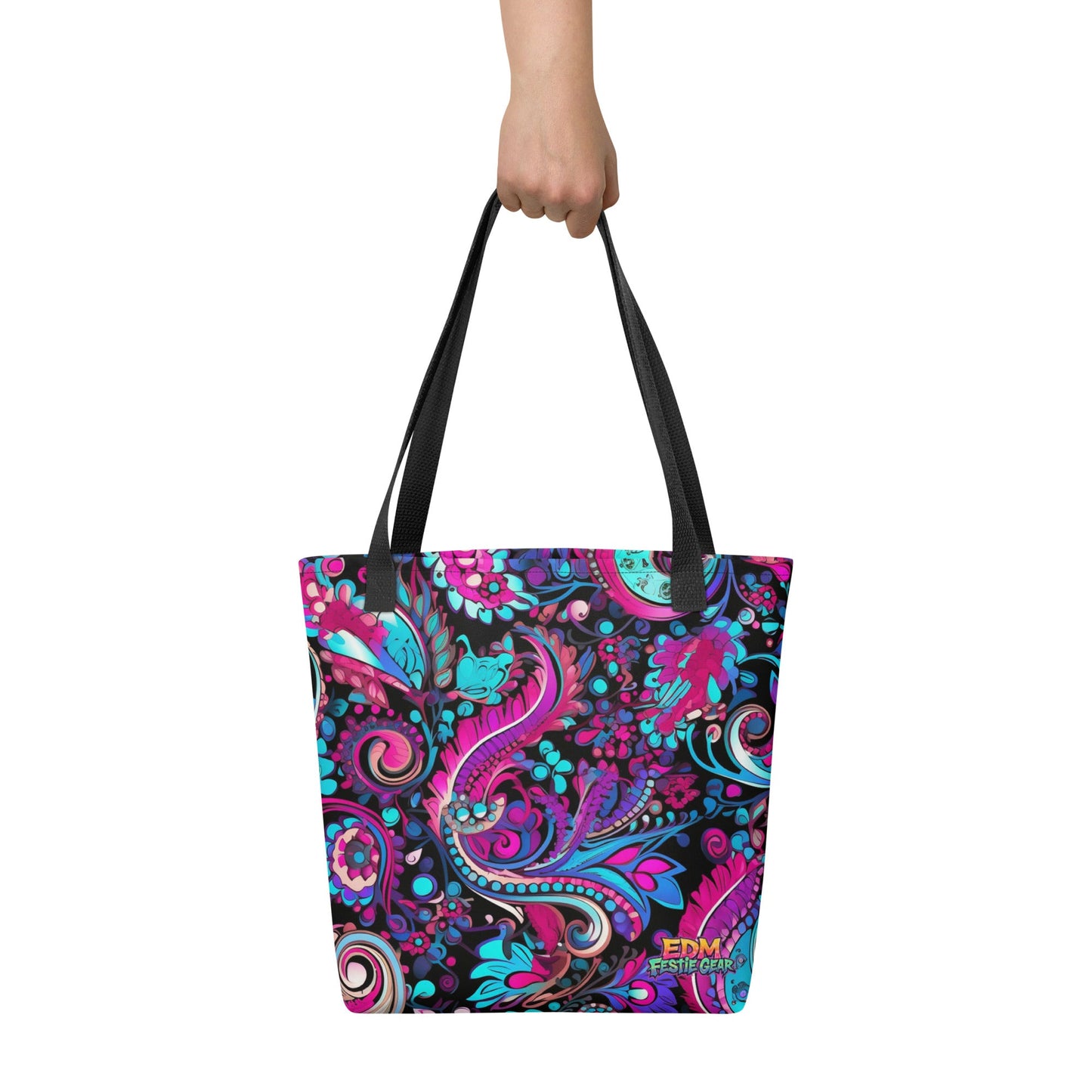 Trippy Tote Bag For EDM Rave Festival Outfit Clothing