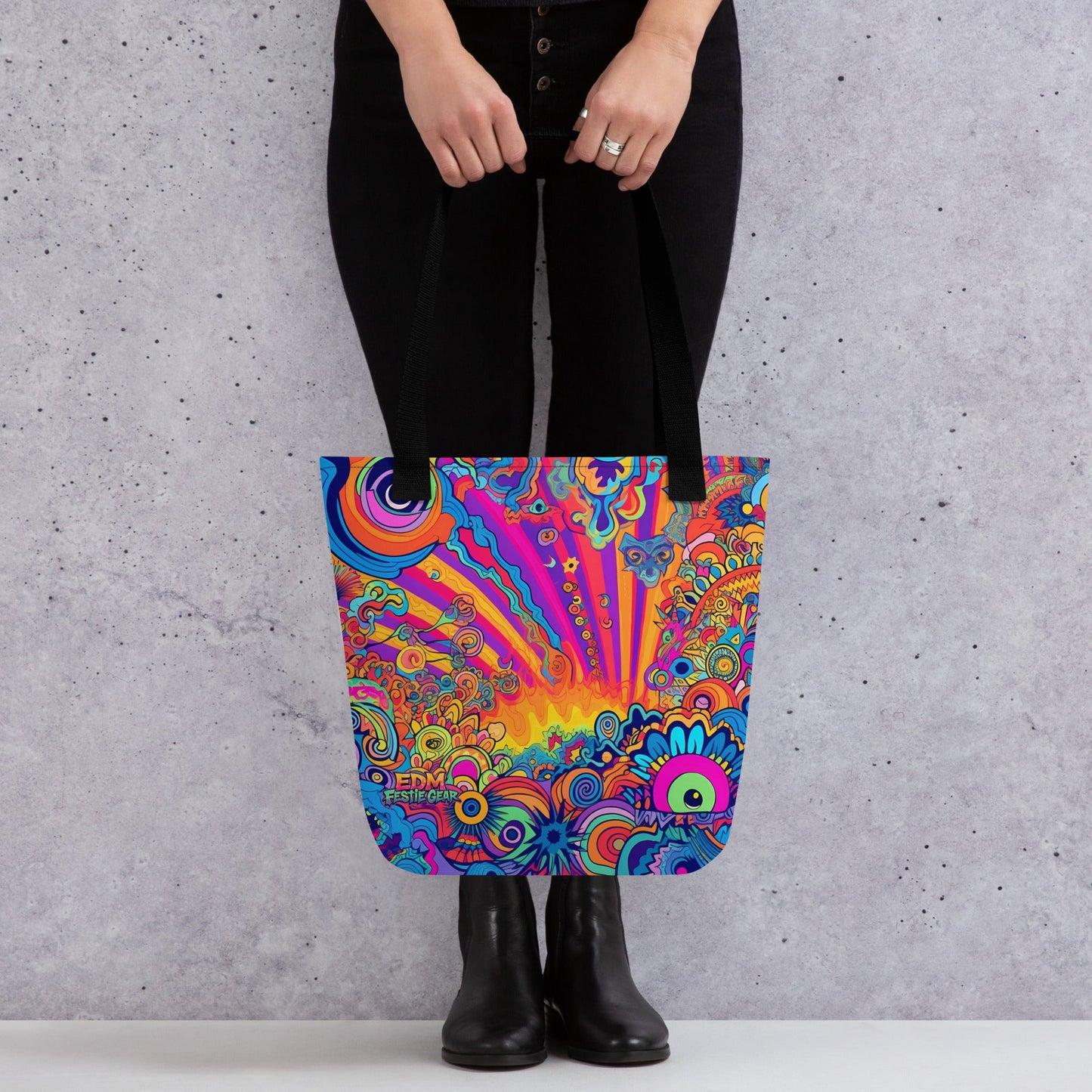 Toon World Tote Bag For EDM Rave Festival Outfit Clothing