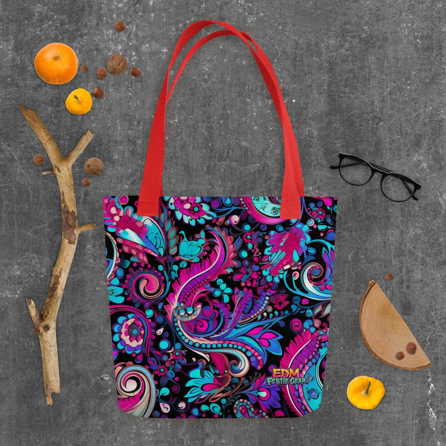 Trippy Tote Bag For EDM Rave Festival Outfit Clothing