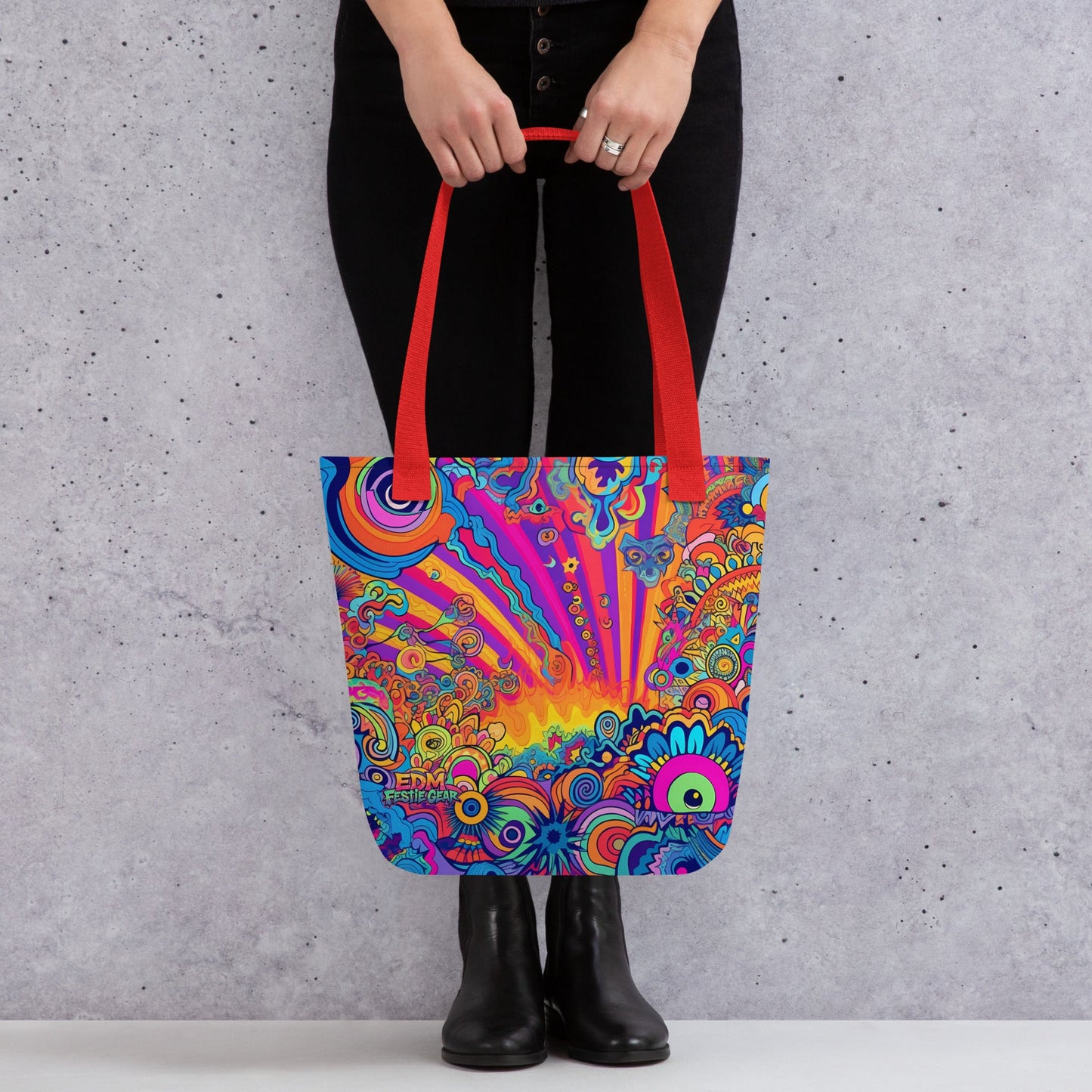 Toon World Tote Bag For EDM Rave Festival Outfit Clothing