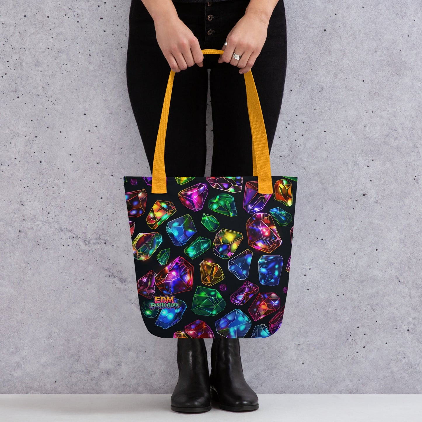 Neon Dimond's Tote Bag For EDM Rave Festival Outfit Clothing