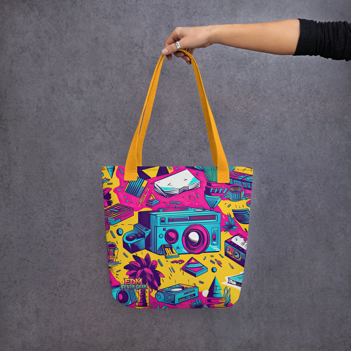 Retro Tote Bag For EDM Rave Festival Outfit Clothing