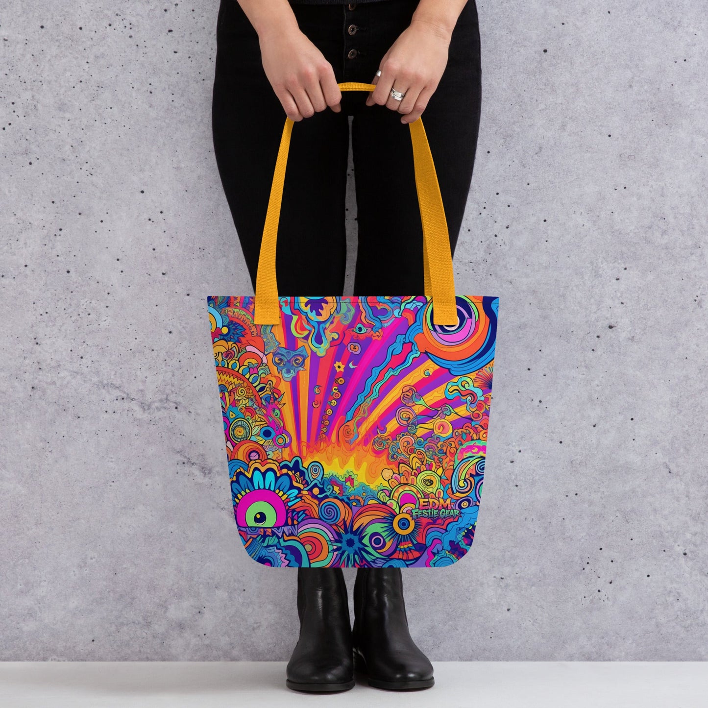Toon World Tote Bag For EDM Rave Festival Outfit Clothing