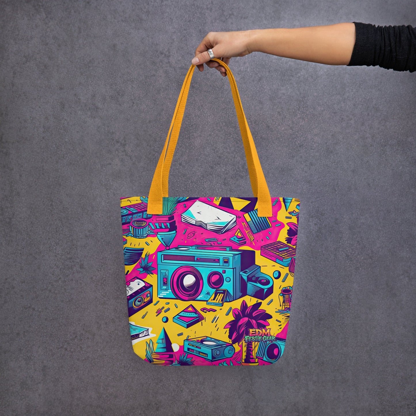 Retro Tote Bag For EDM Rave Festival Outfit Clothing