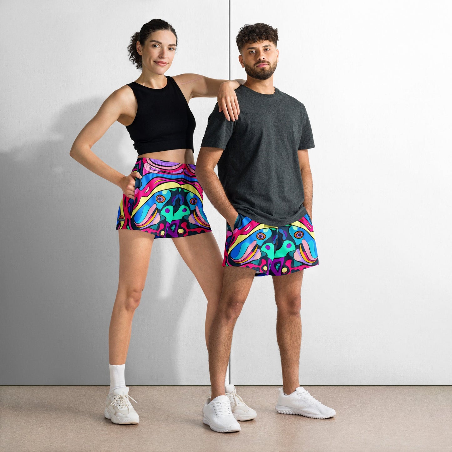 Melting Colors Athletic Shorts For EDM Rave Festival Outfit Clothing