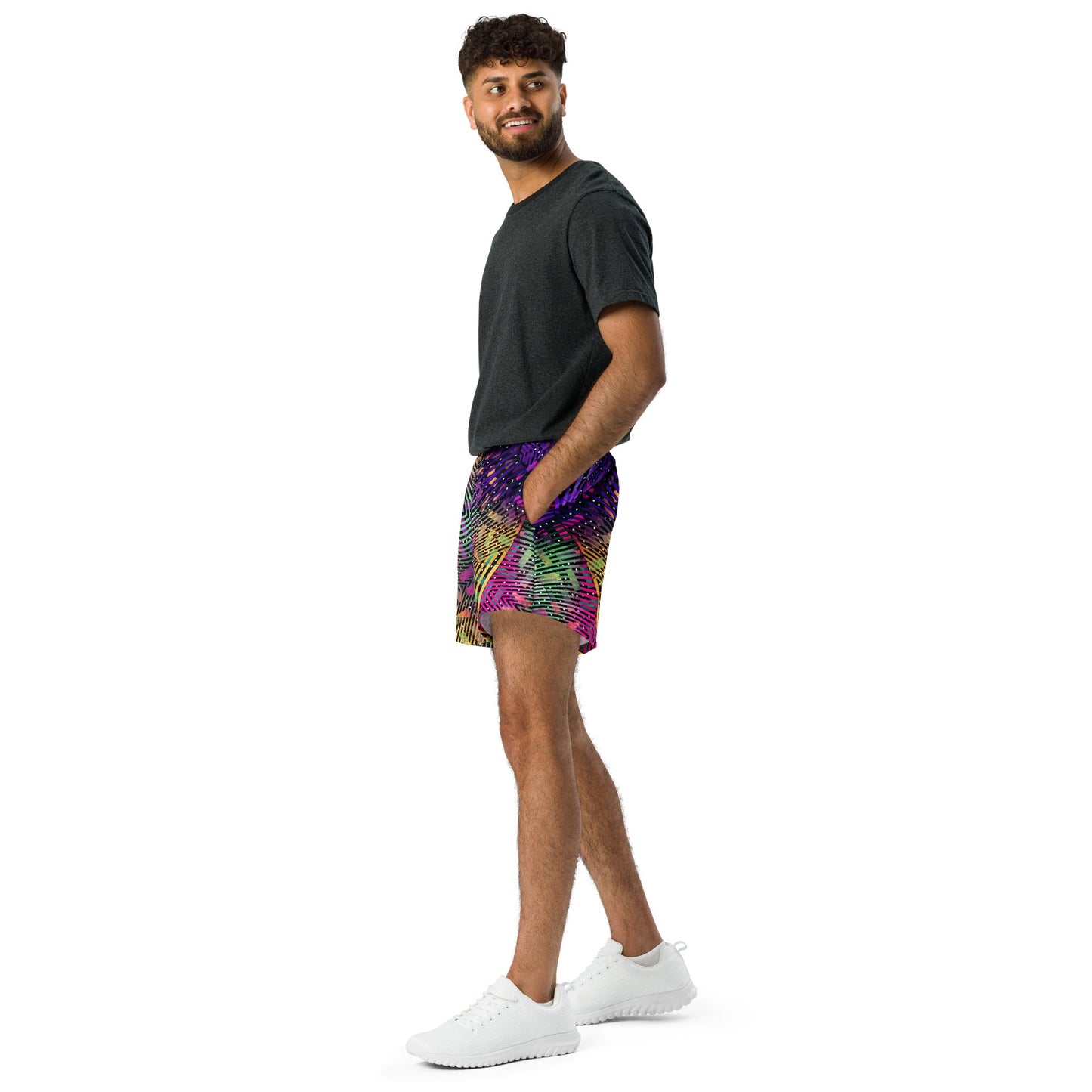 Geometry Space Athletic Shorts For EDM Rave Festival Outfit Clothing