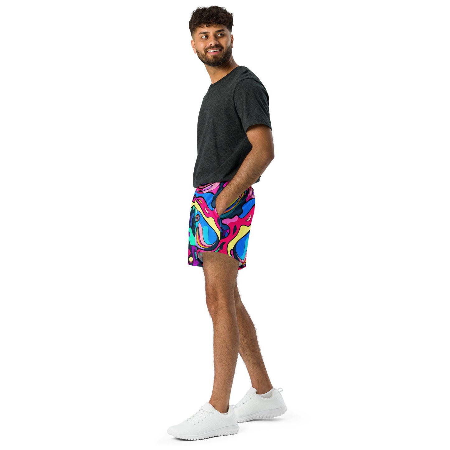 Melting Colors Athletic Shorts For EDM Rave Festival Outfit Clothing