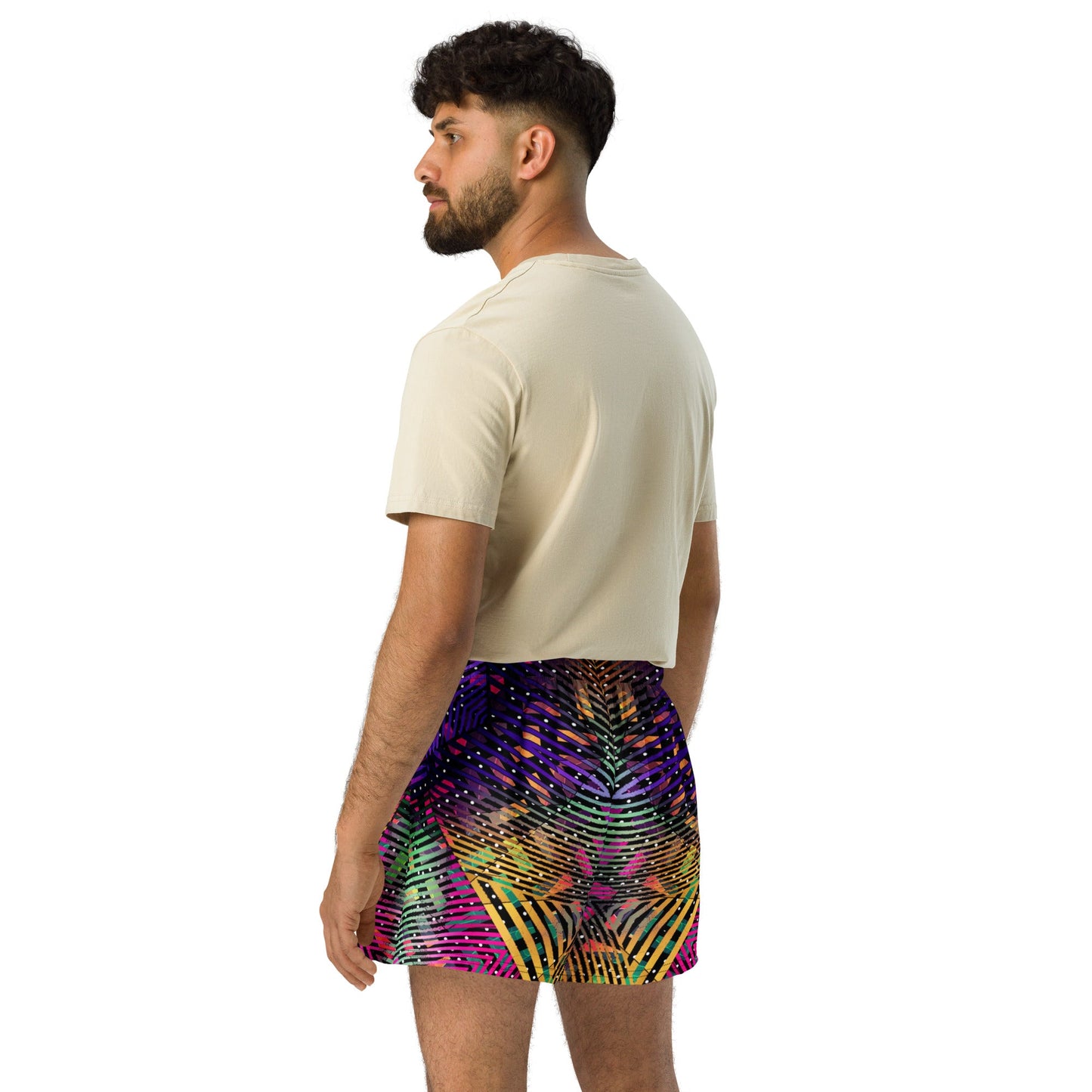Geometry Space Athletic Shorts For EDM Rave Festival Outfit Clothing