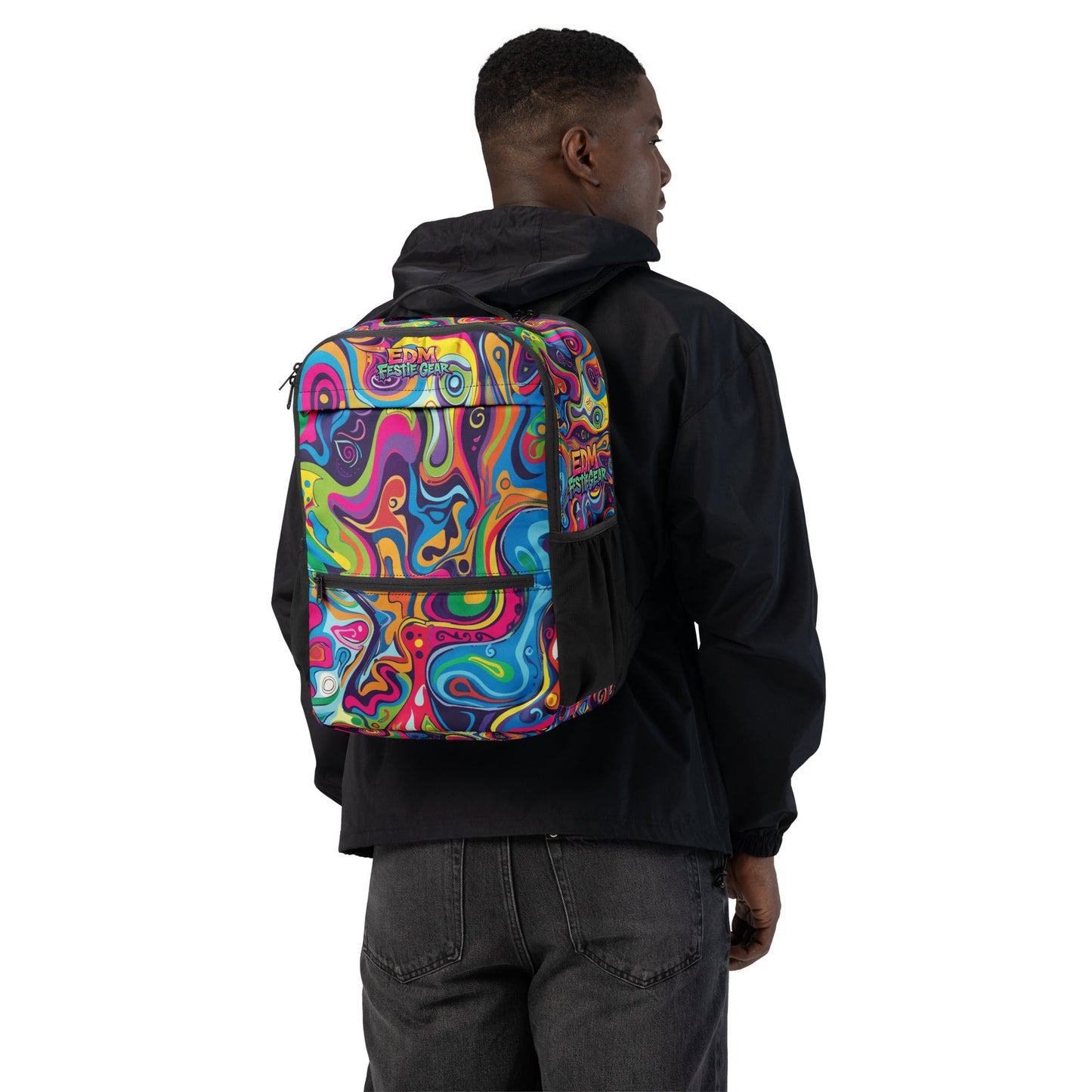 psychedelic melting colors Utility backpack