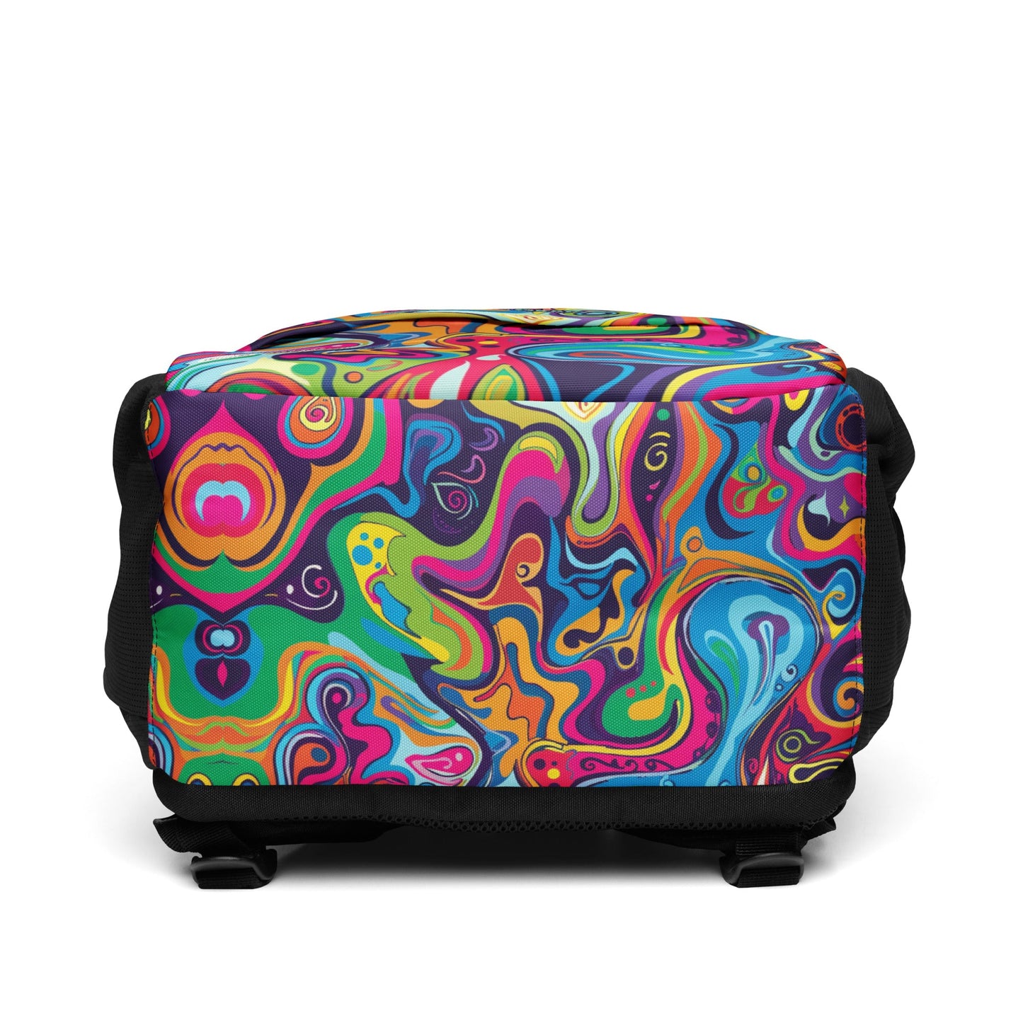 psychedelic melting colors Utility backpack