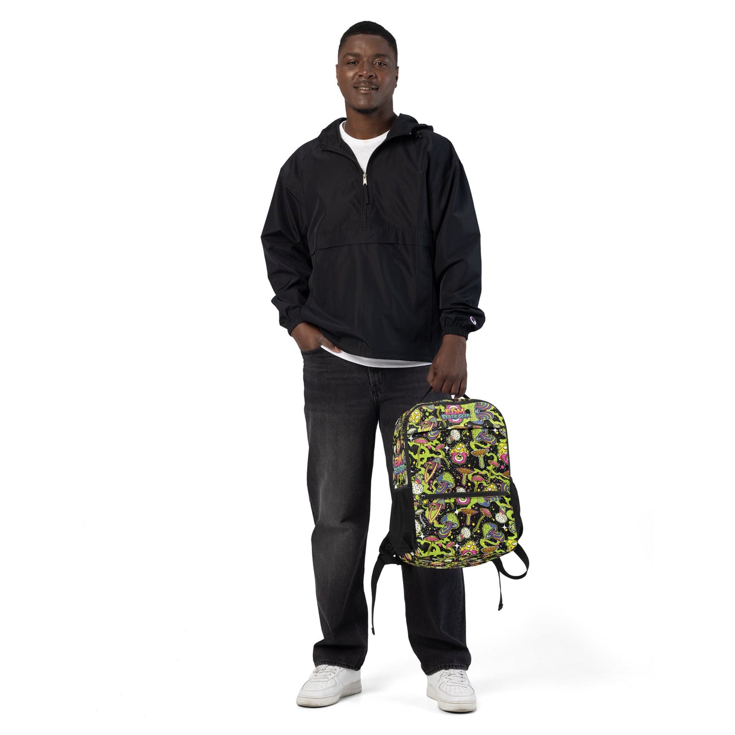 Trippy Space Shroom Utility backpack