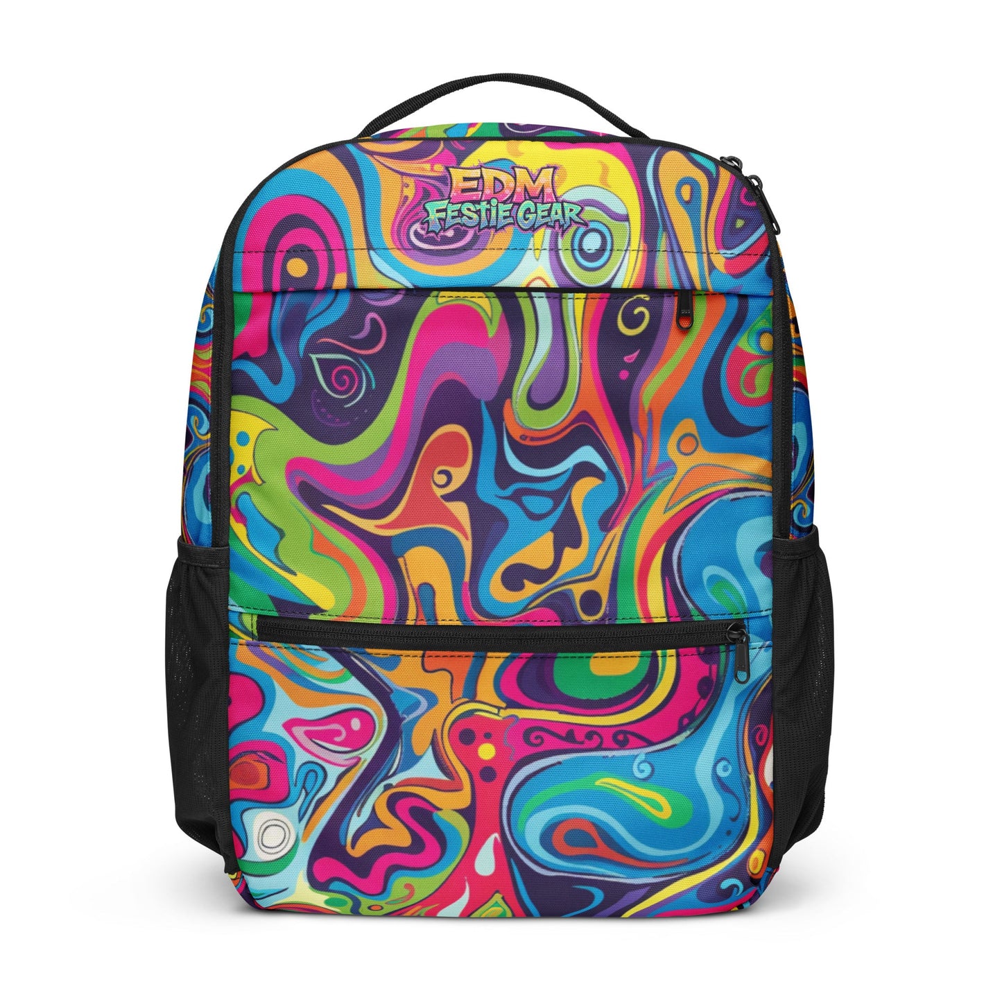 psychedelic melting colors Utility backpack