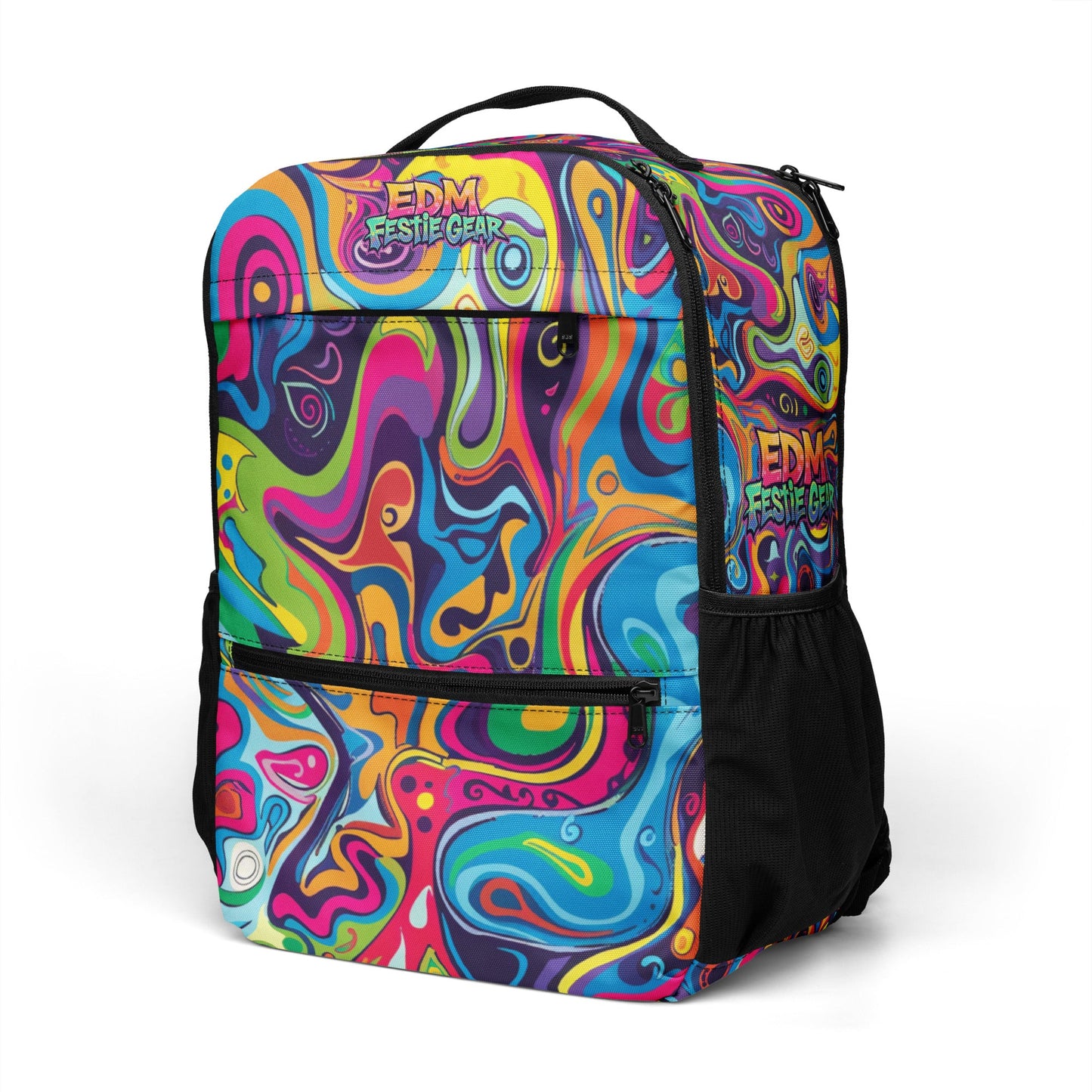 psychedelic melting colors Utility backpack