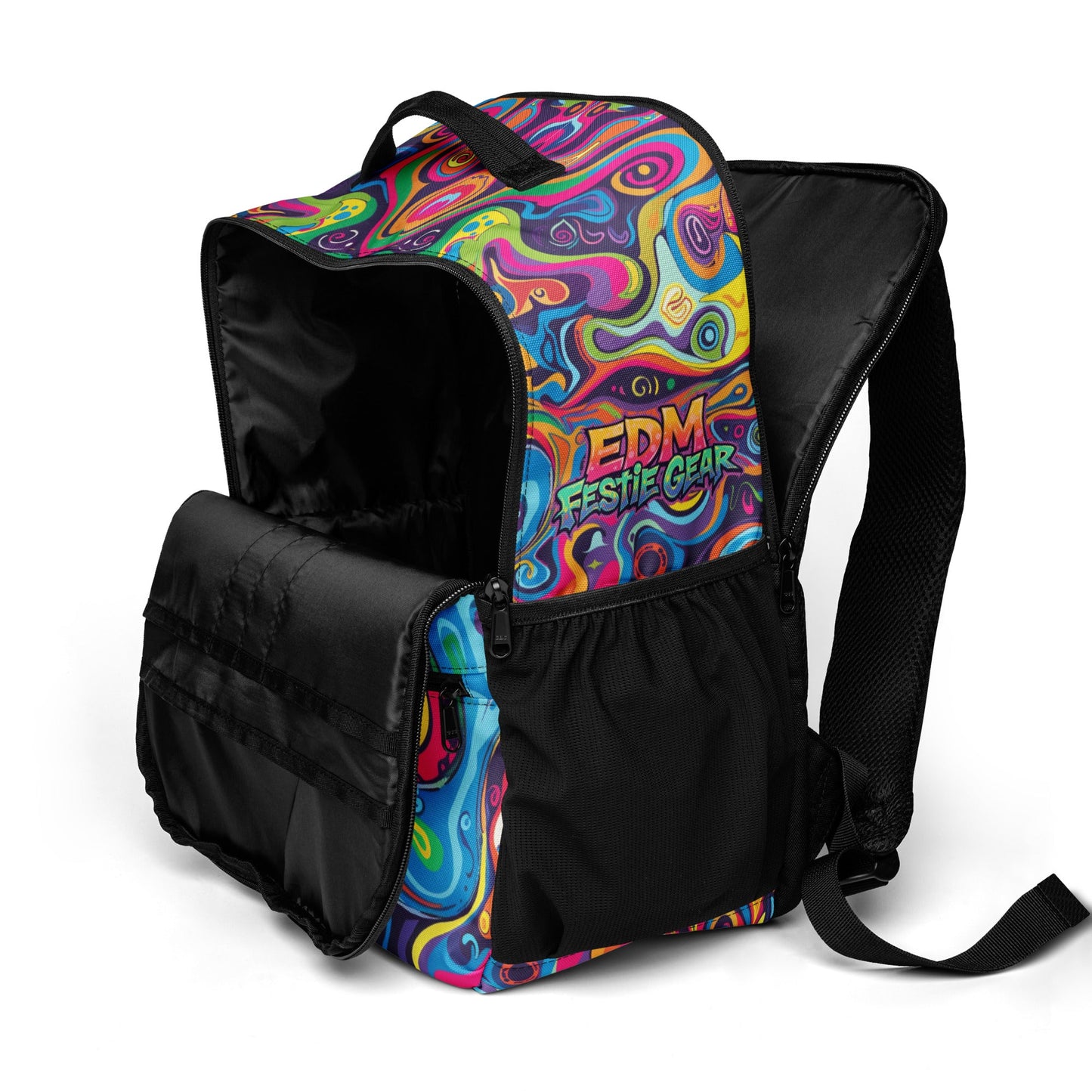 psychedelic melting colors Utility backpack