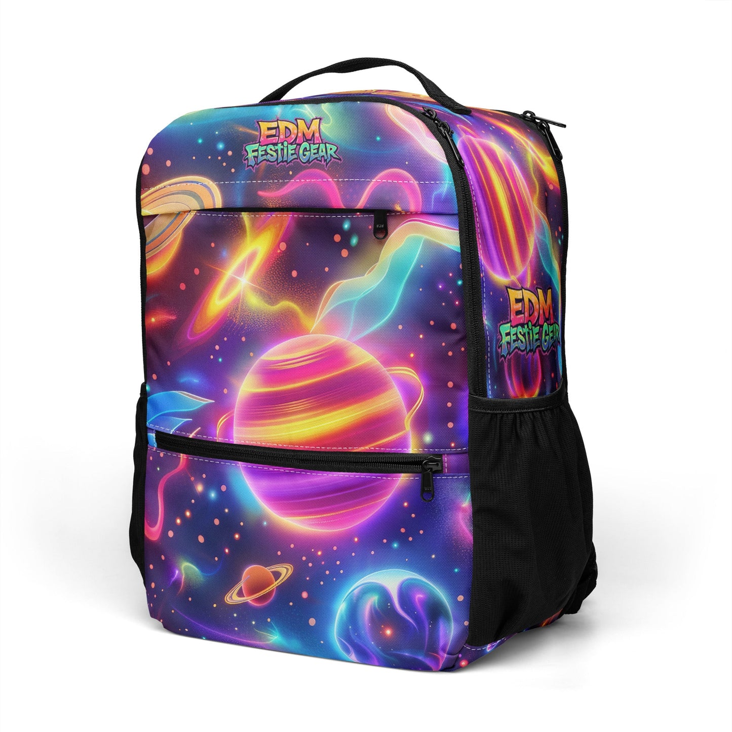 Neon Space Rave Festival Utility backpack