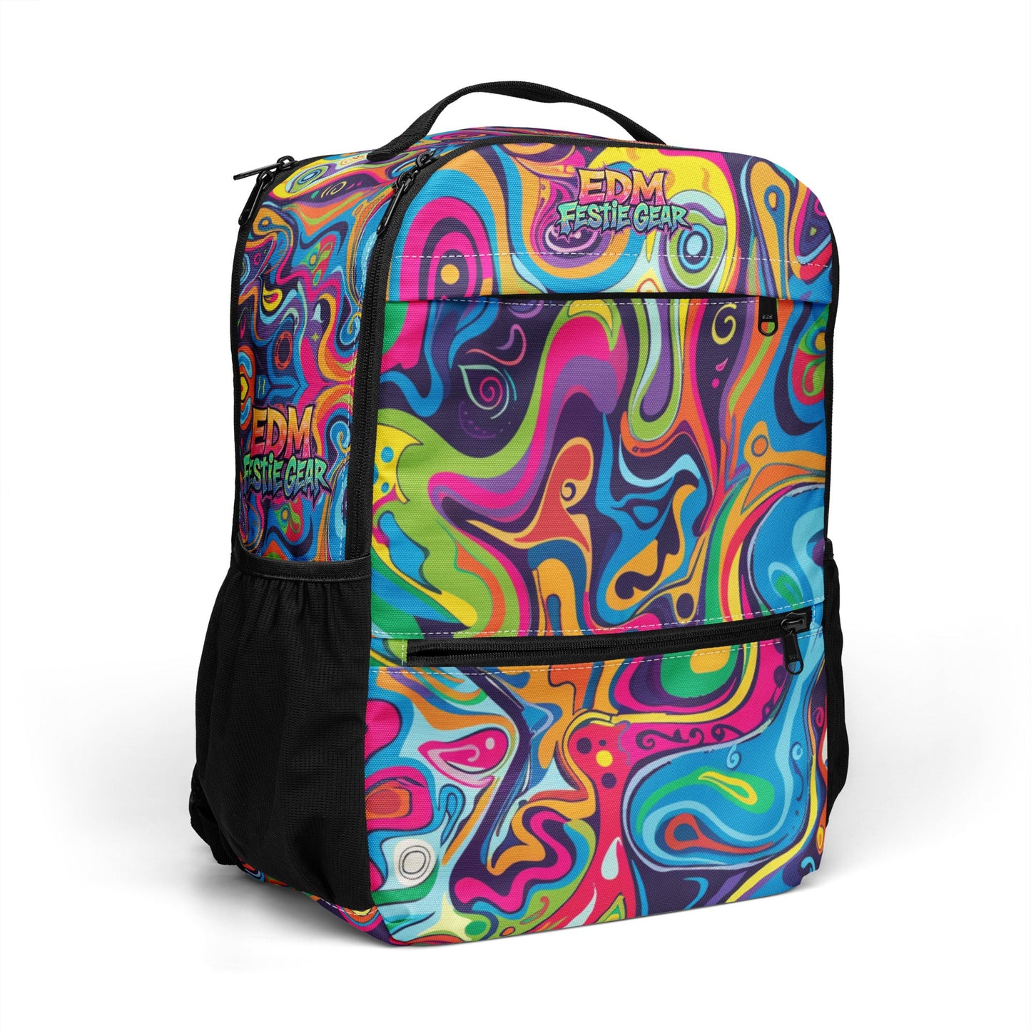 psychedelic melting colors Utility backpack