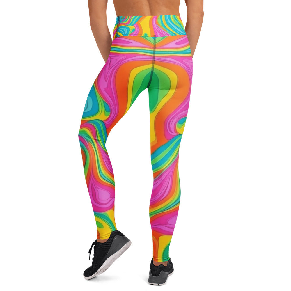 Neon Craze Woman's Yoga Leggings For EDM Rave Festival Outfit Clothing