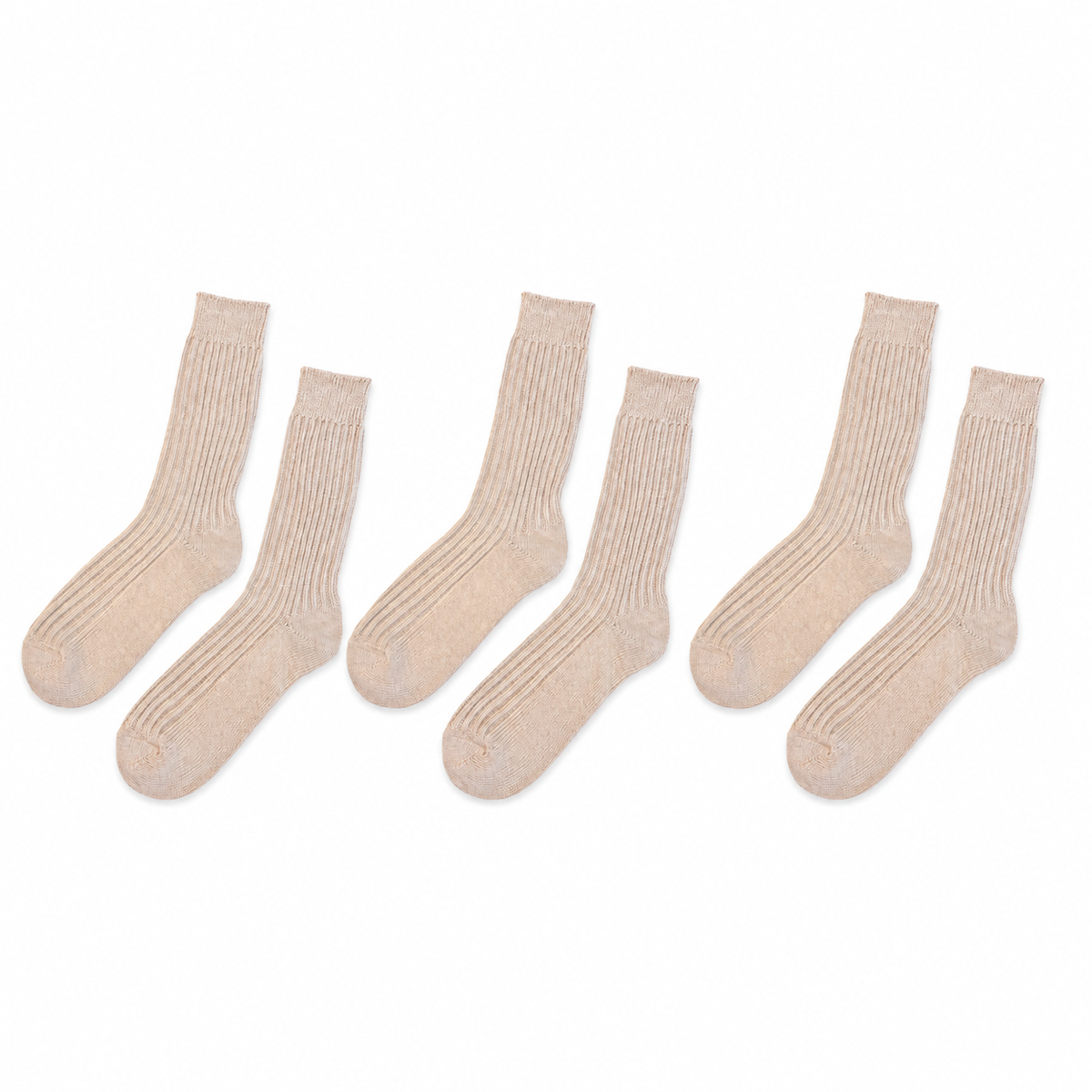 tittimitti® Women’s 100% Organic Cotton Boot Socks 3-Pack – Thick Warm Winter Crew Socks (Made in Italy)