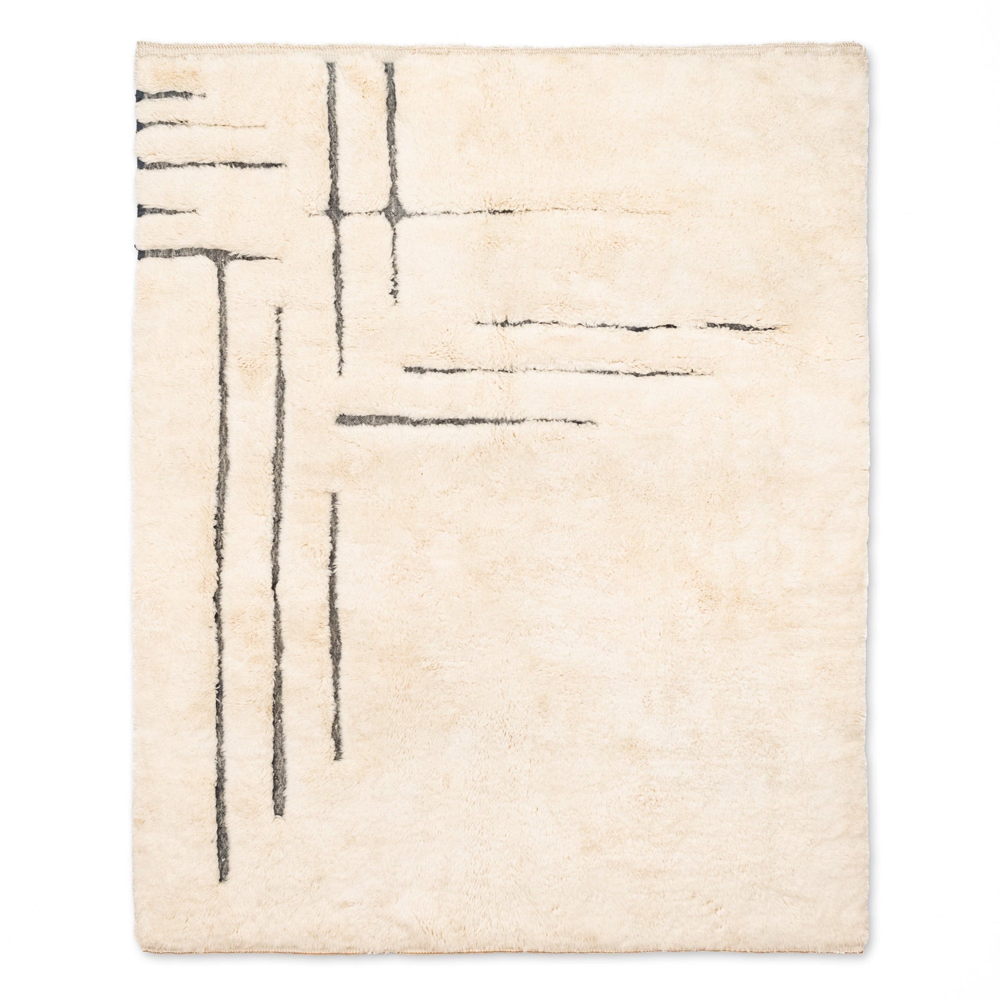 Whispered Lines - Luxury Shag Moroccan Rug-0