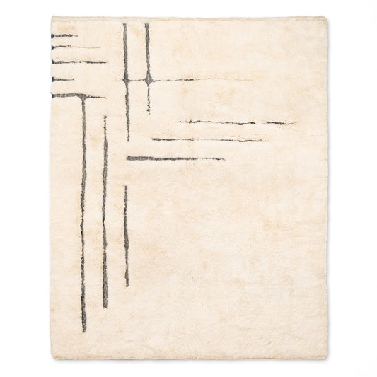 Whispered Lines - Luxury Shag Moroccan Rug-0