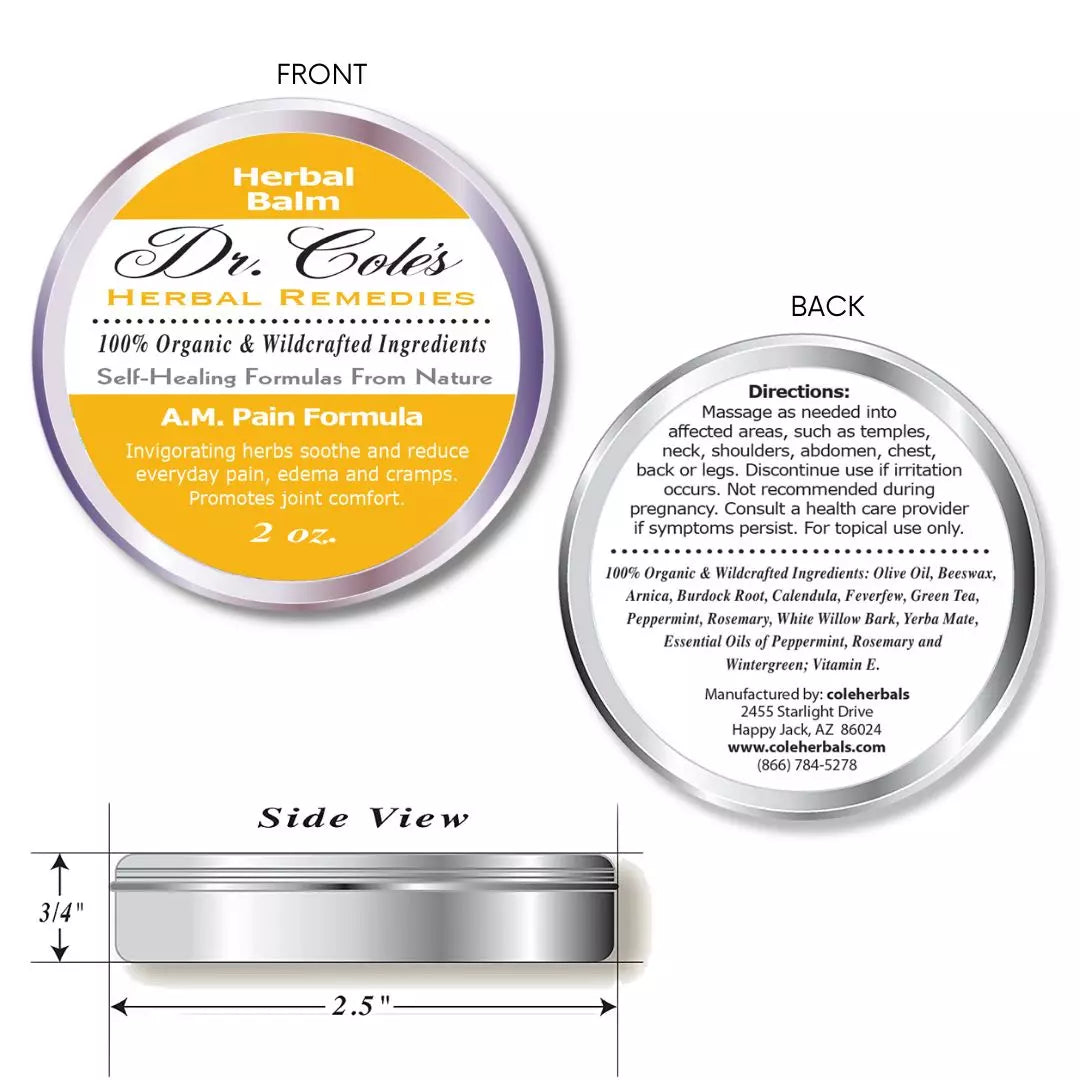 Dr. Cole's A.M. Pain Herbal Balm SixPak-1