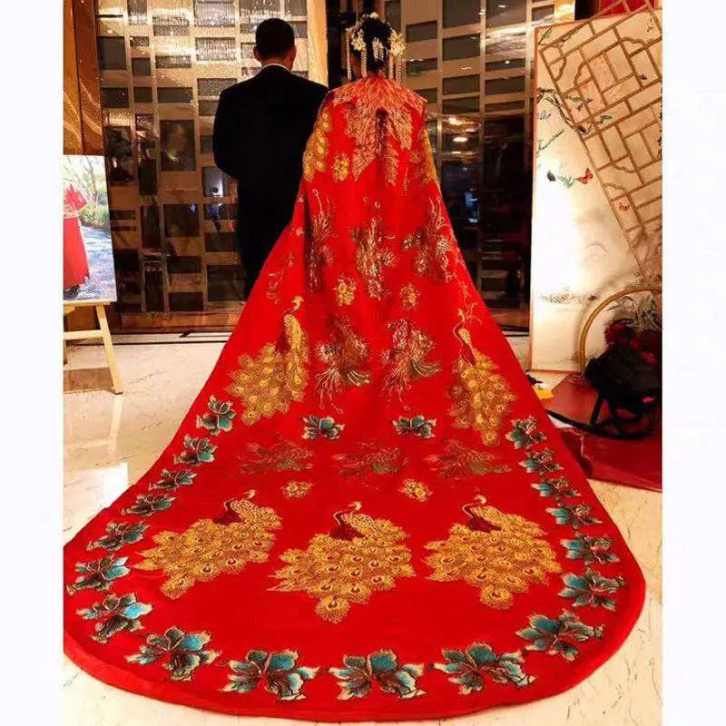 Ancient Xiuhe Dress Tailing with Big Cloak