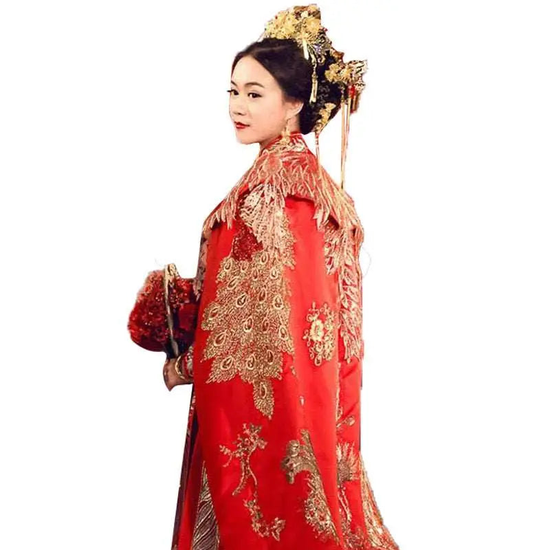 Ancient Xiuhe Dress Tailing with Big Cloak