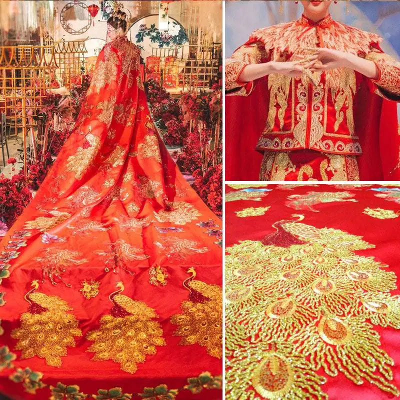 Ancient Xiuhe Dress Tailing with Big Cloak