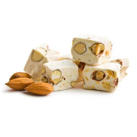 Andy Anand Sugar-Free Roasted Almond Nougat Brittle, 18 pc, 7 oz – Gluten-Free Keto Italian Torrone, Diabetic-Friendly Gourmet Gift Box