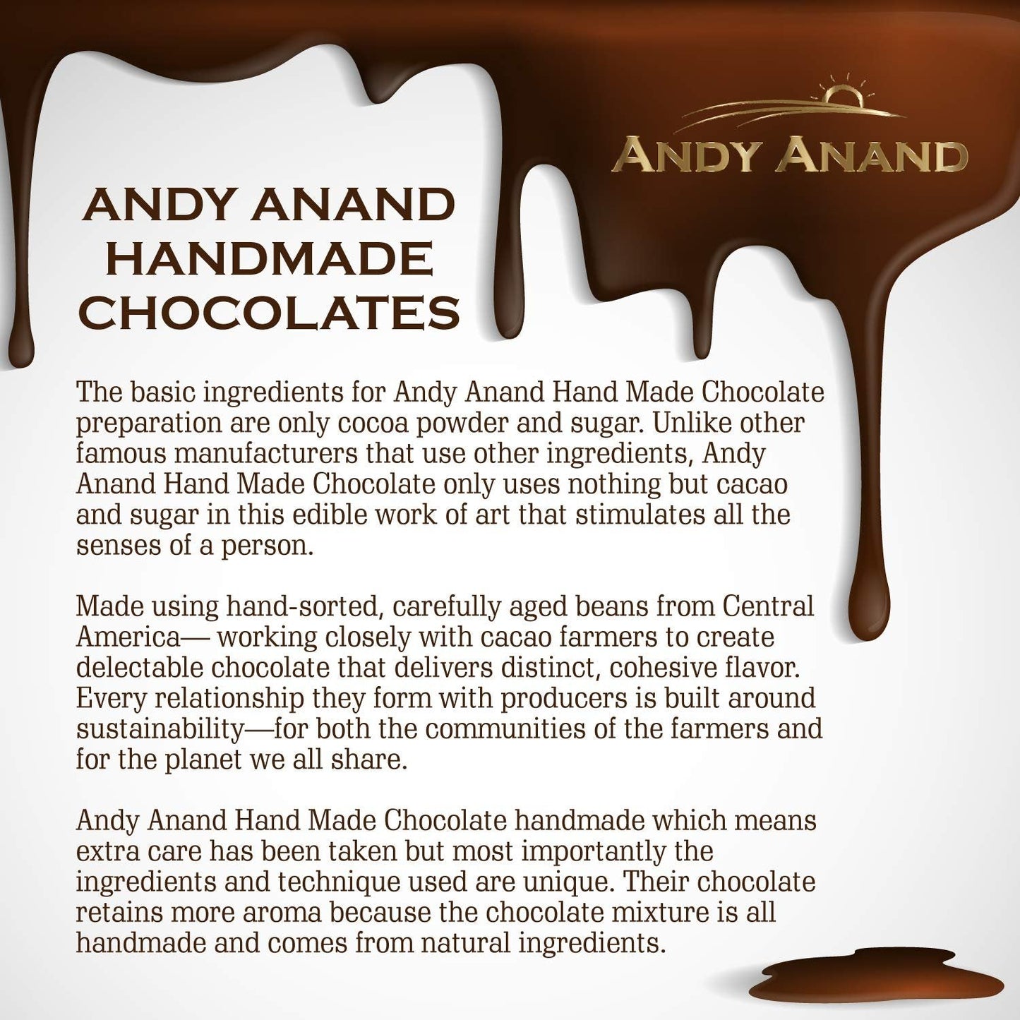Andy Anand Dark Chocolate Covered Coffee Espresso Beans, 1 lb – Gourmet Gift Box for Men & Women, Birthday, Valentine's & Christmas Holiday