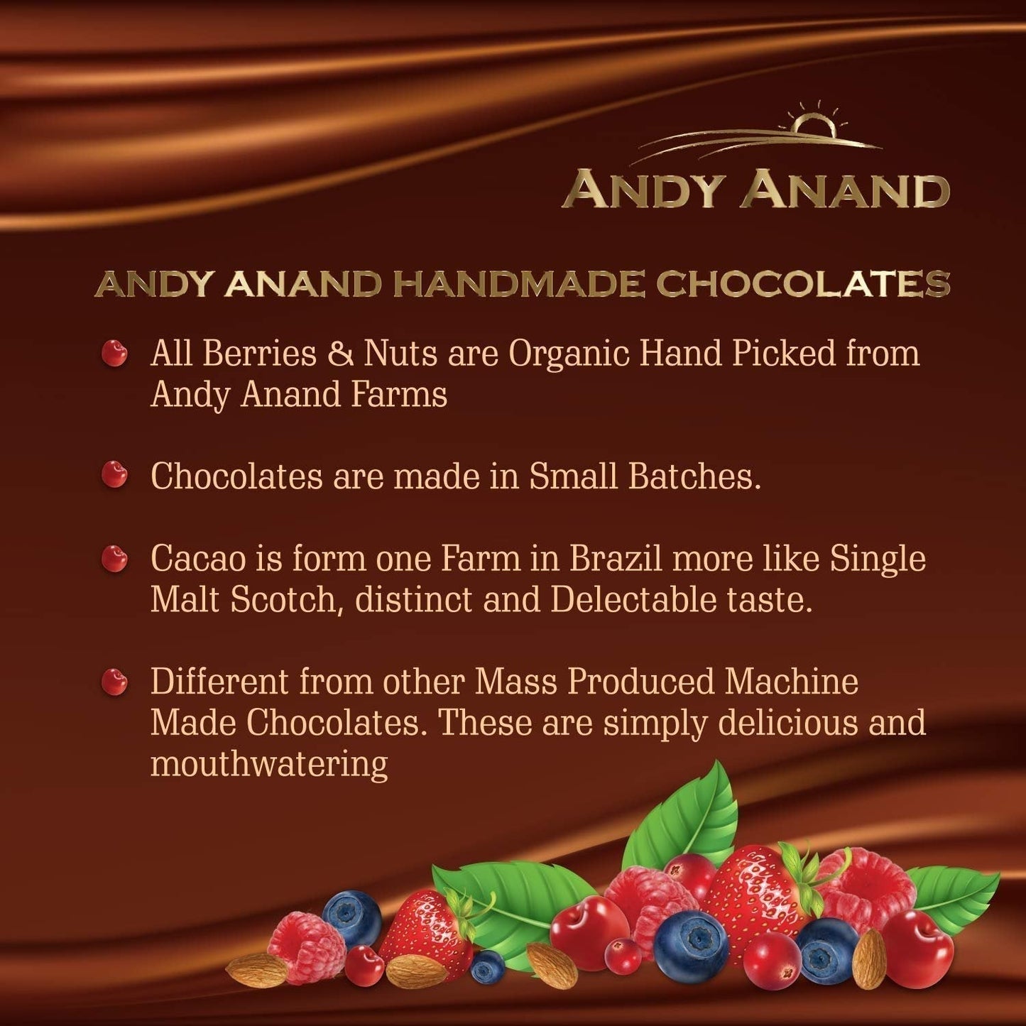 Andy Anand Dark Chocolate Covered Coffee Espresso Beans, 1 lb – Gourmet Gift Box for Men & Women, Birthday, Valentine's & Christmas Holiday