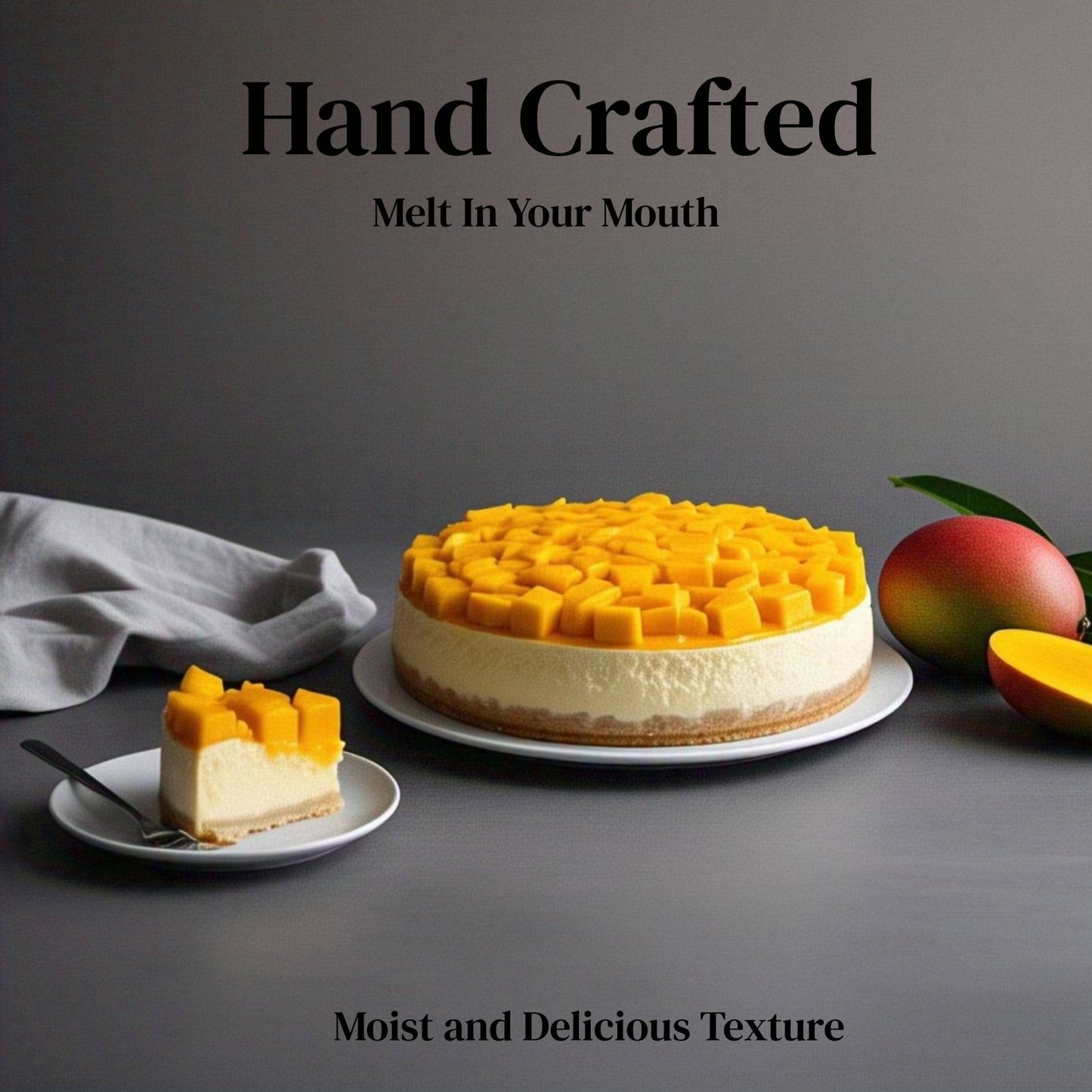 Andy Anand Mango Cake, 9-Inch, 2.6 lb – Rich Tropical Dessert with Real Mango Slices, Moist Texture, Birthday & Celebration Gift Box