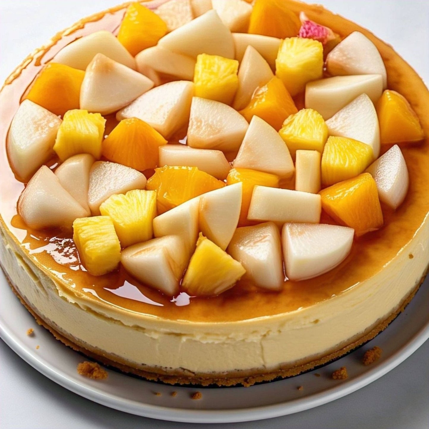 Andy Anand Sugar-Free Tropical Fruit Cheesecake, 9-Inch, 2.6 lb – Diabetic-Friendly, California Cream Cheese, No Added Sugar, Birthday Gift