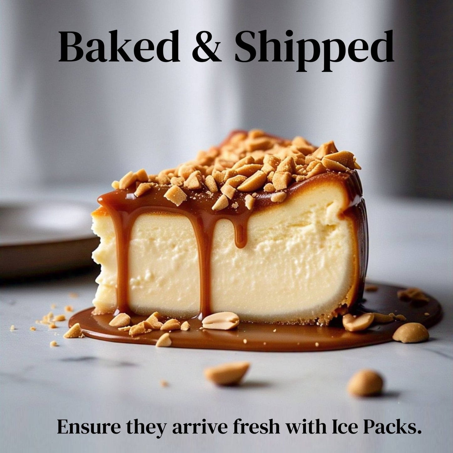 Andy Anand Gluten-Free Peanut Butter Cheesecake, 9-Inch, 2 lb – Freshly Baked, California Cream Cheese & Vanilla, Birthday & Holiday Gift