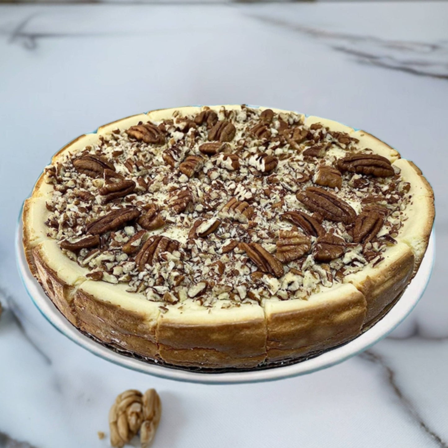 Andy Anand Sugar-Free Caramel Walnut Cheesecake, 9-Inch, 2 lb – Diabetic-Friendly, No Preservatives, California Cream Cheese, Birthday Gift