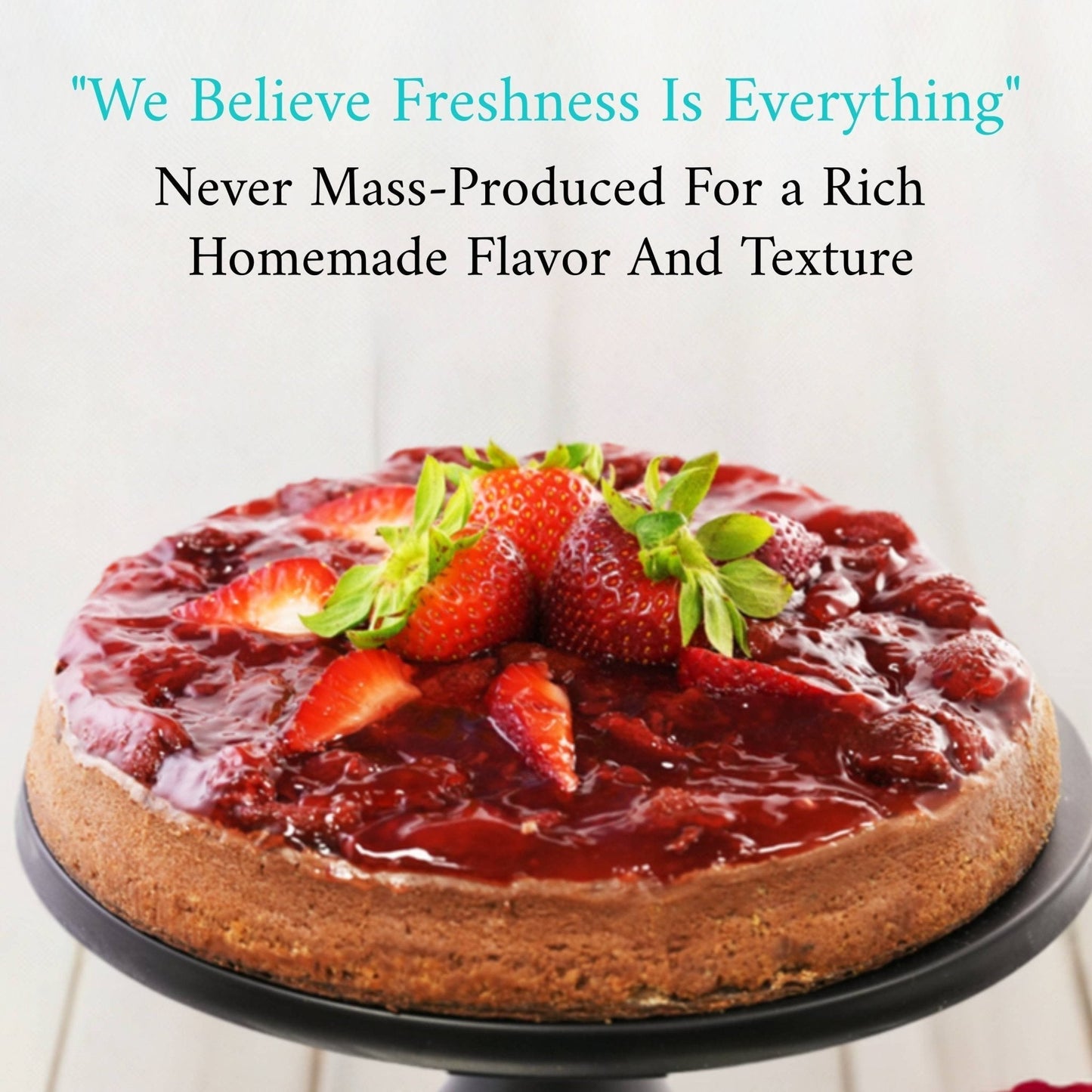 Andy Anand Sugar-Free Chocolate Strawberry Cheesecake, 9-Inch, 2.8 lb – Real Chocolate Truffles, Diabetic-Friendly, Birthday Gift Box