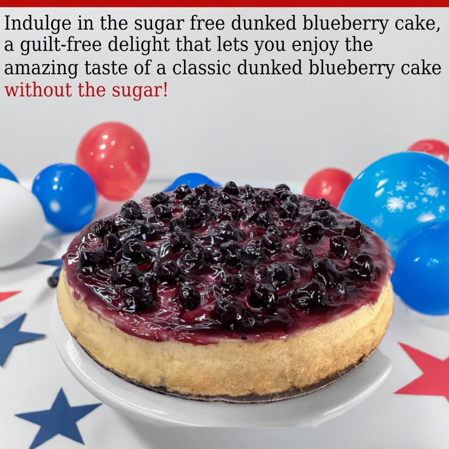 Andy Anand Sugar-Free Dunked Blueberry Cake, 2.5 lb – Keto & Diabetic-Friendly, Fresh Blueberry Juice Infused, No Preservatives Gift Box