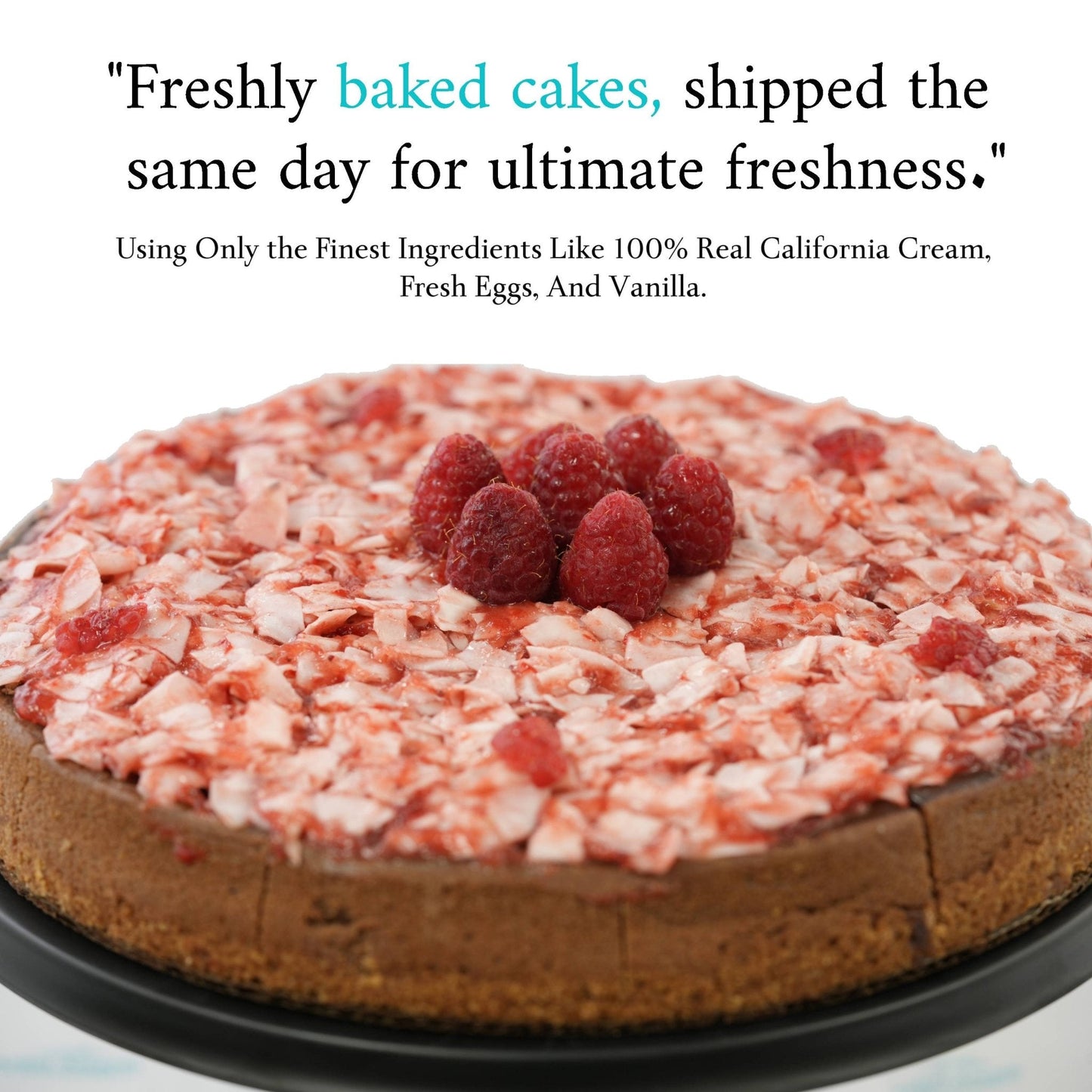 Andy Anand Sugar-Free Raspberry Coconut Chocolate Cheesecake, 9-Inch, 2.6 lb – Chocolate Truffles, Diabetic-Friendly, Birthday Gift Box