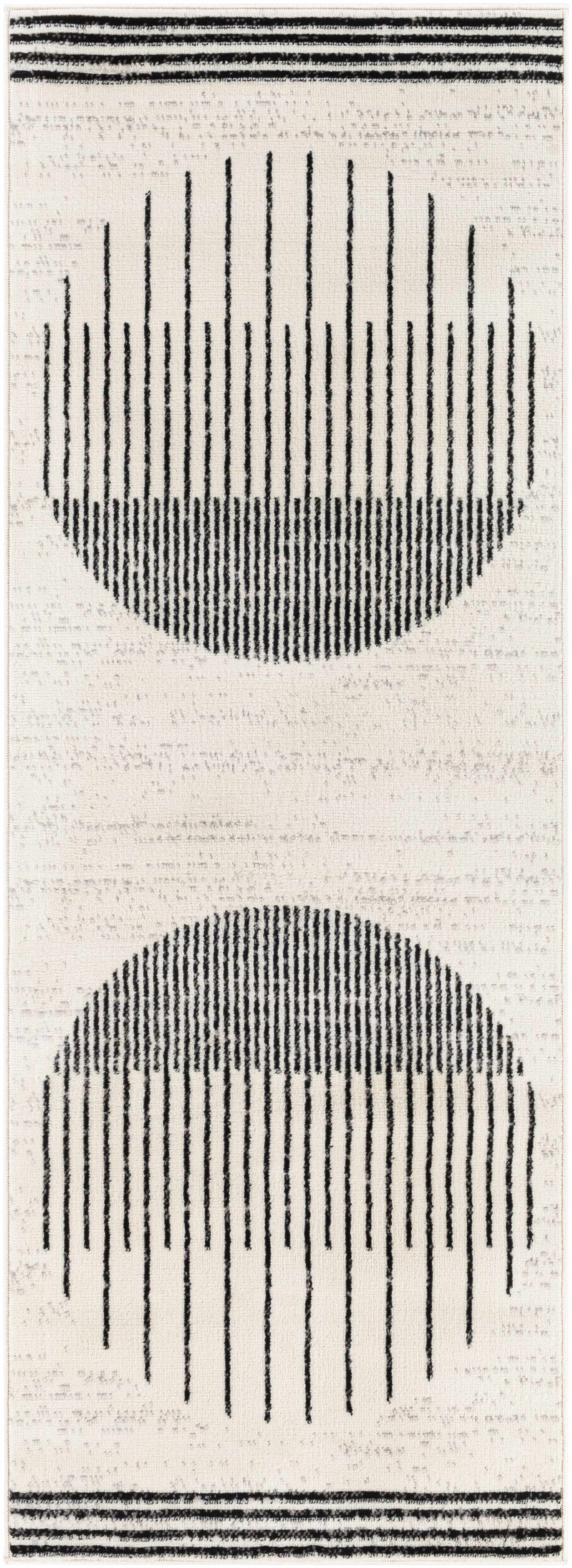 Angus Black&White Geometric Area Rug-7