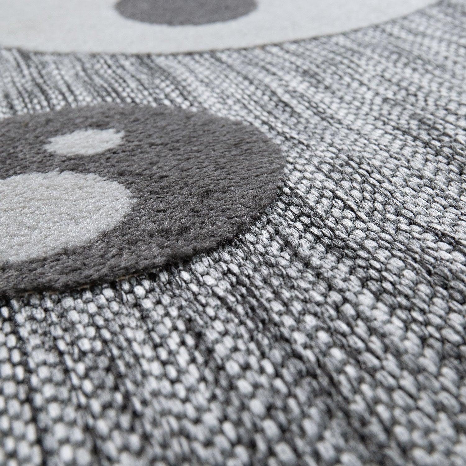 Kids Rug Lilo with Cute Llama Motif - Grey White-2