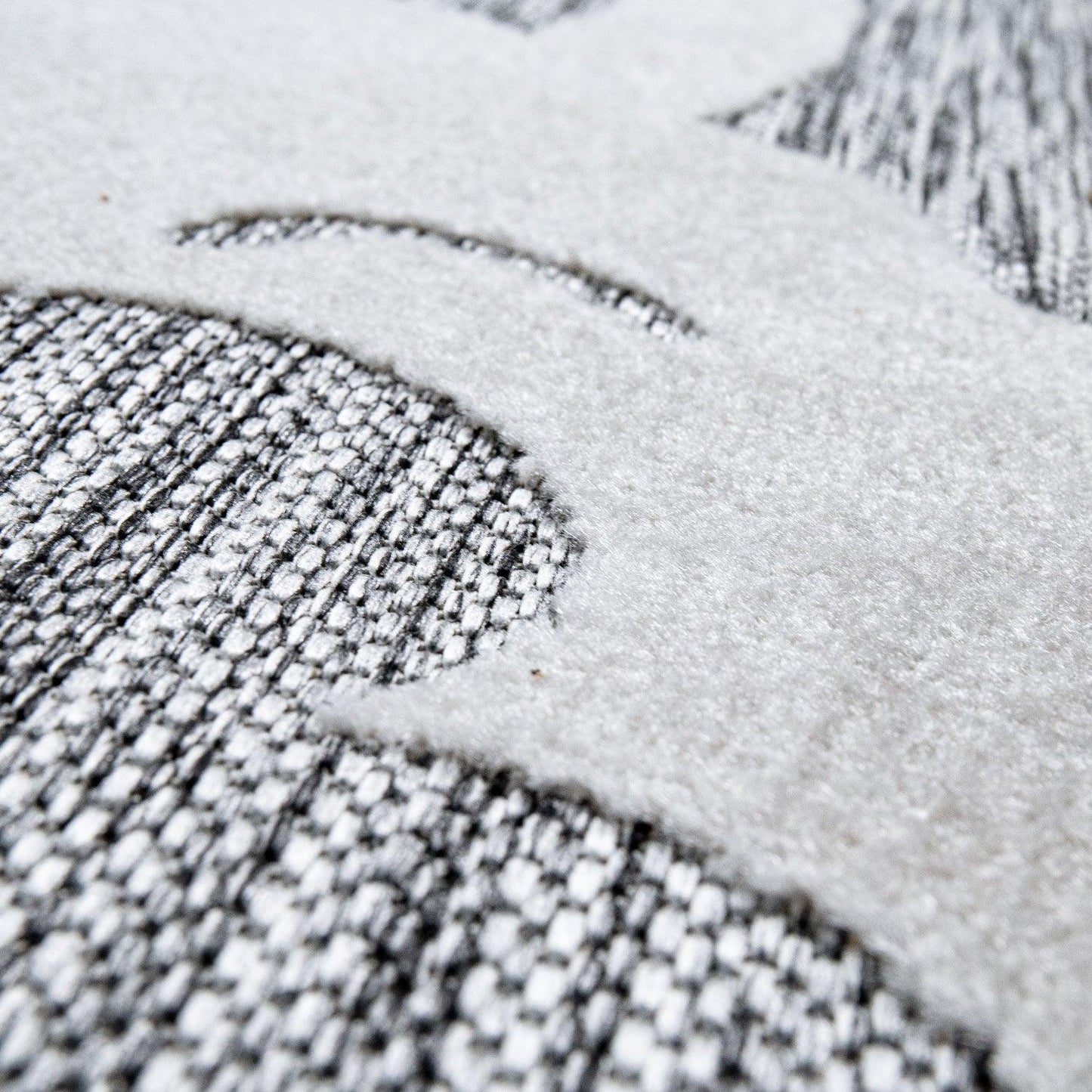 Kids Rug Lilo with Cute Llama Motif - Grey White-3