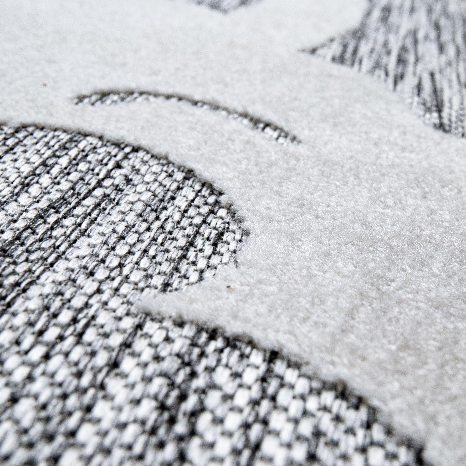 Kids Rug Lilo with Cute Llama Motif - Grey White-3